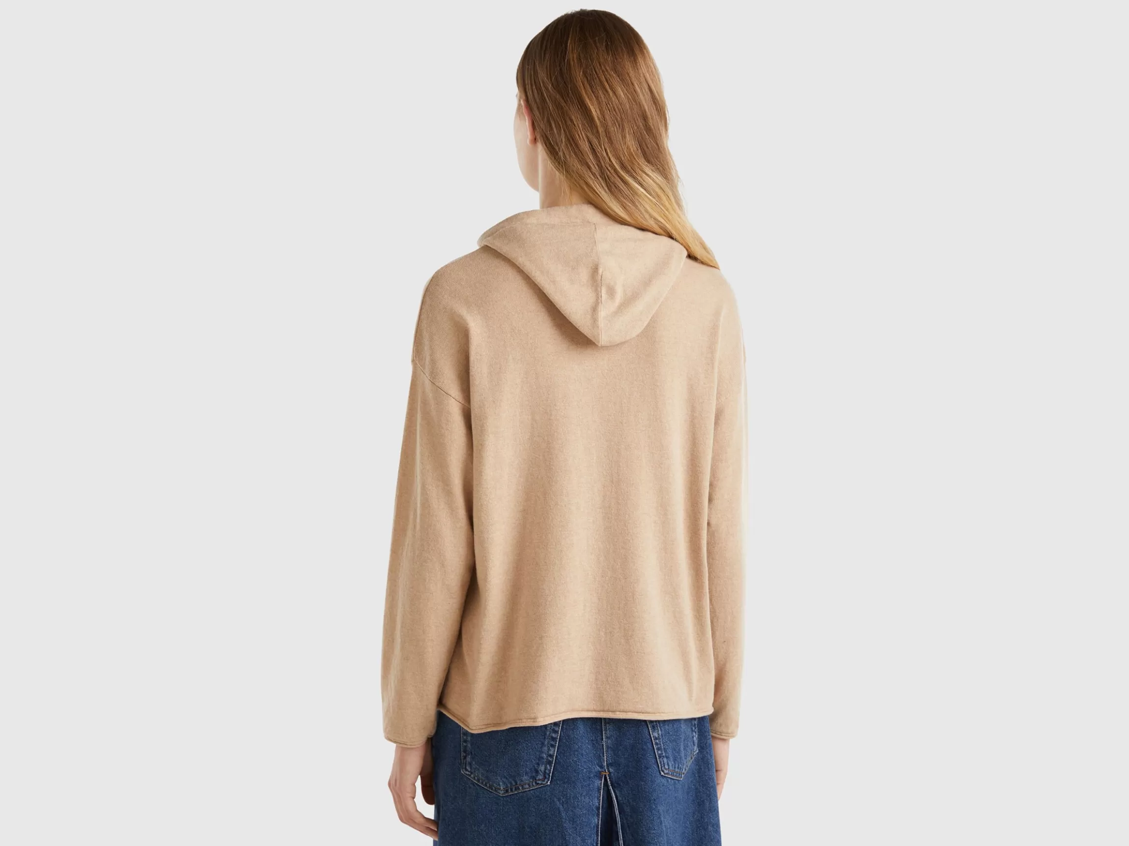 United Colors of Benetton cashmere blend sweater with hood