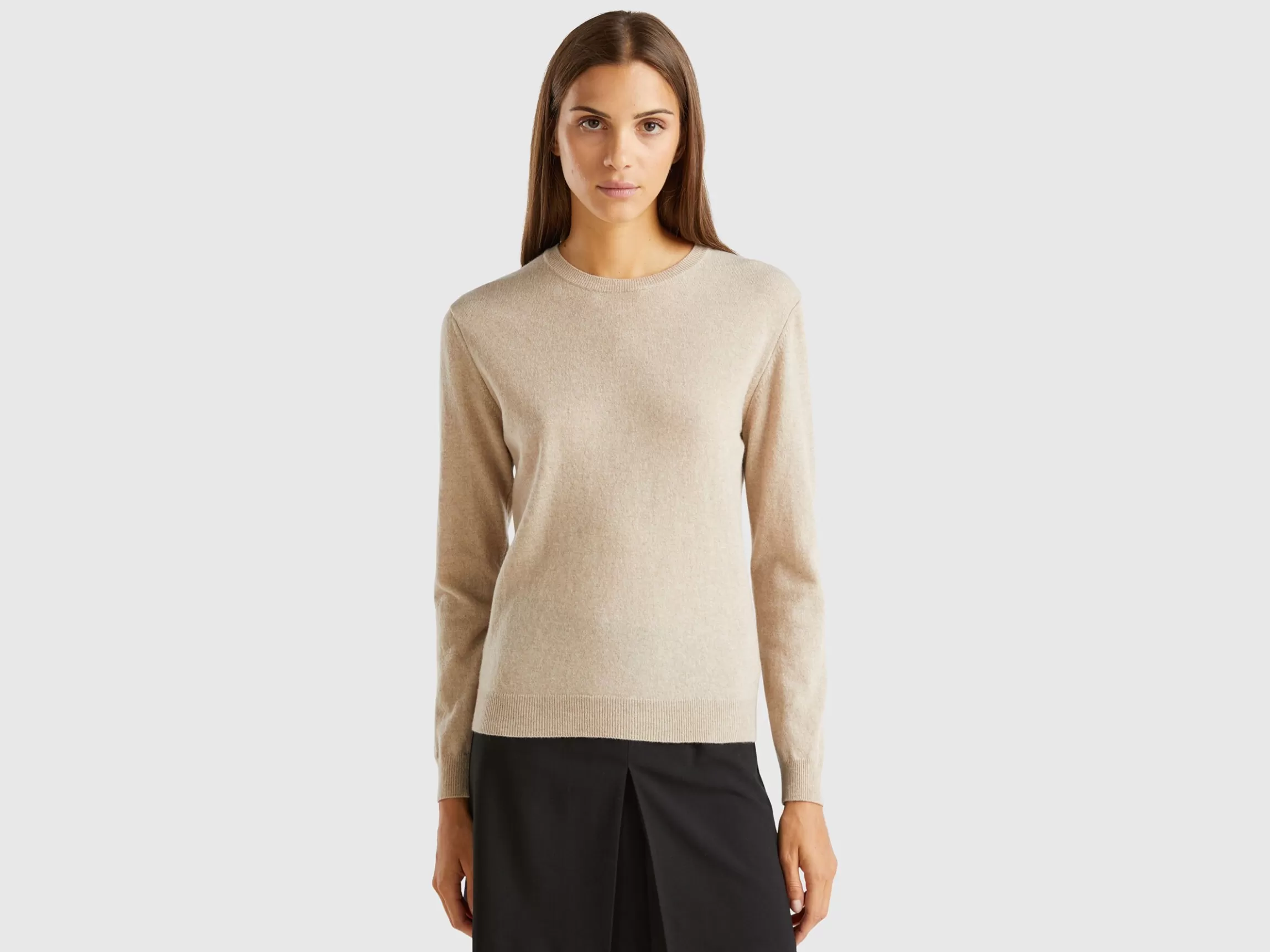 United Colors of Benetton crew neck sweater in pure Merino wool