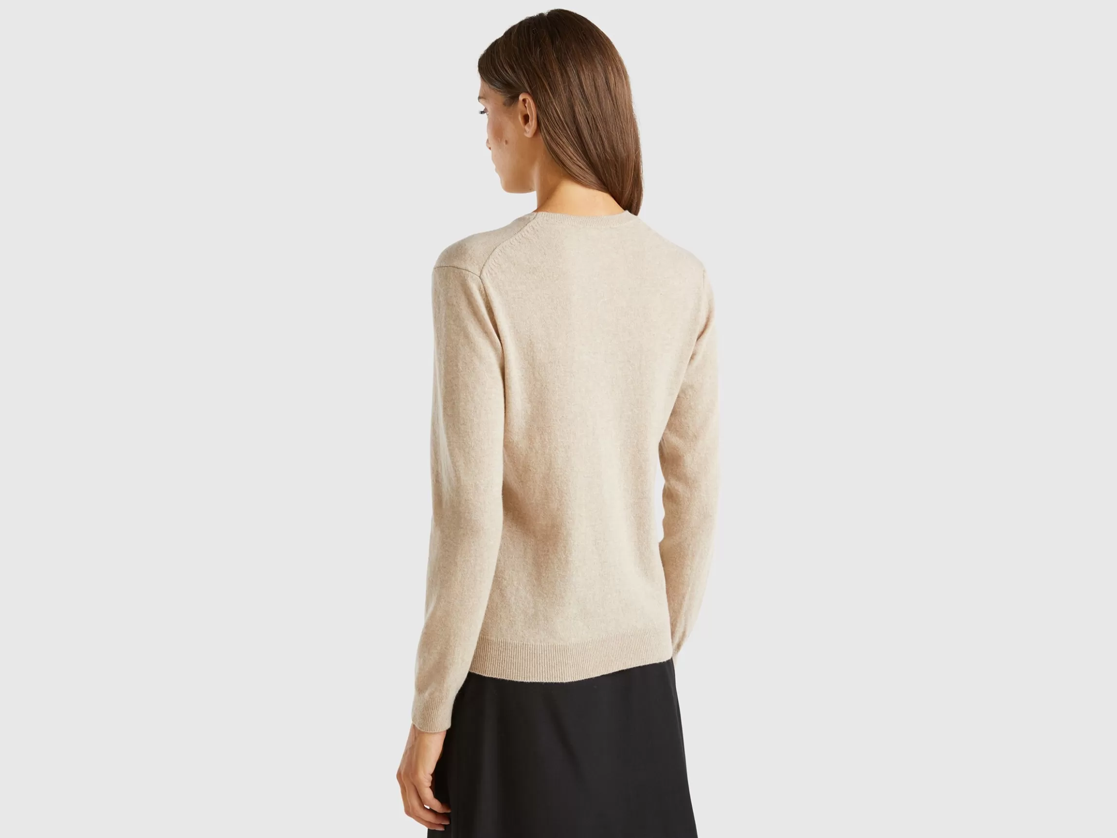 United Colors of Benetton crew neck sweater in pure Merino wool