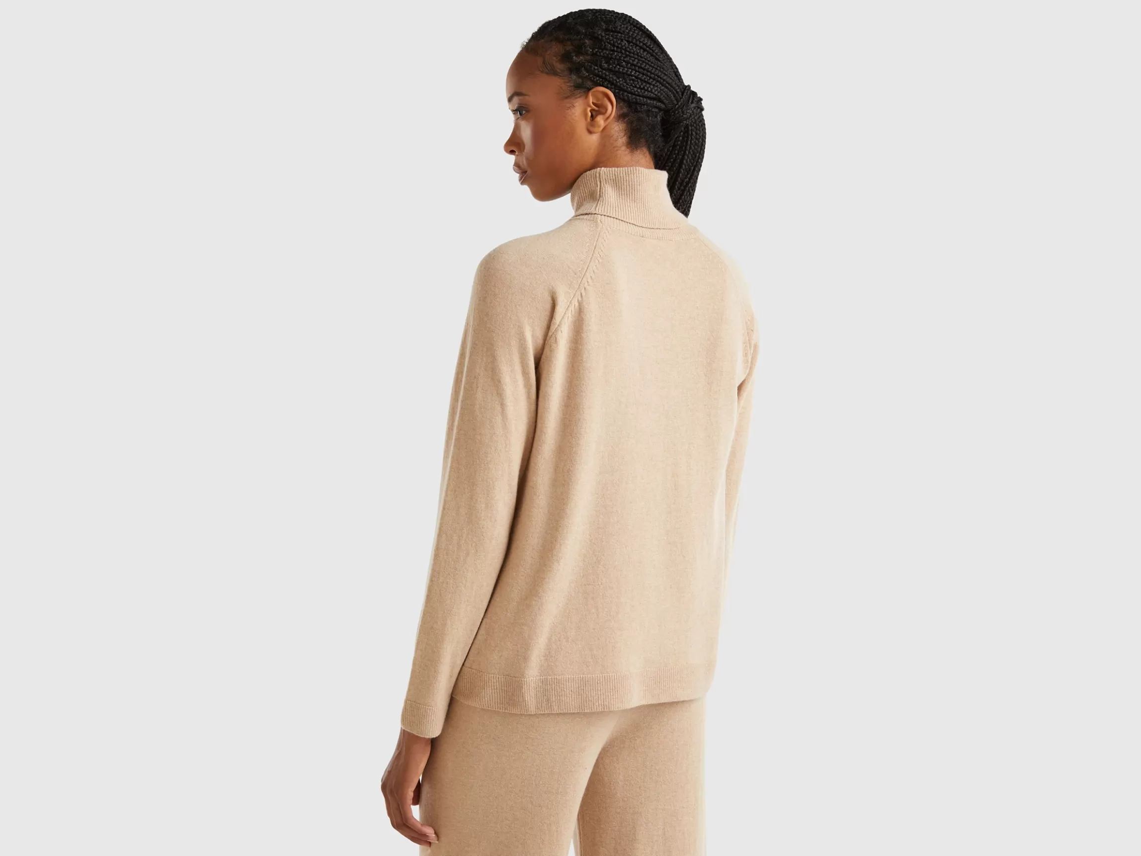 United Colors of Benetton turtleneck in cashmere and wool blend