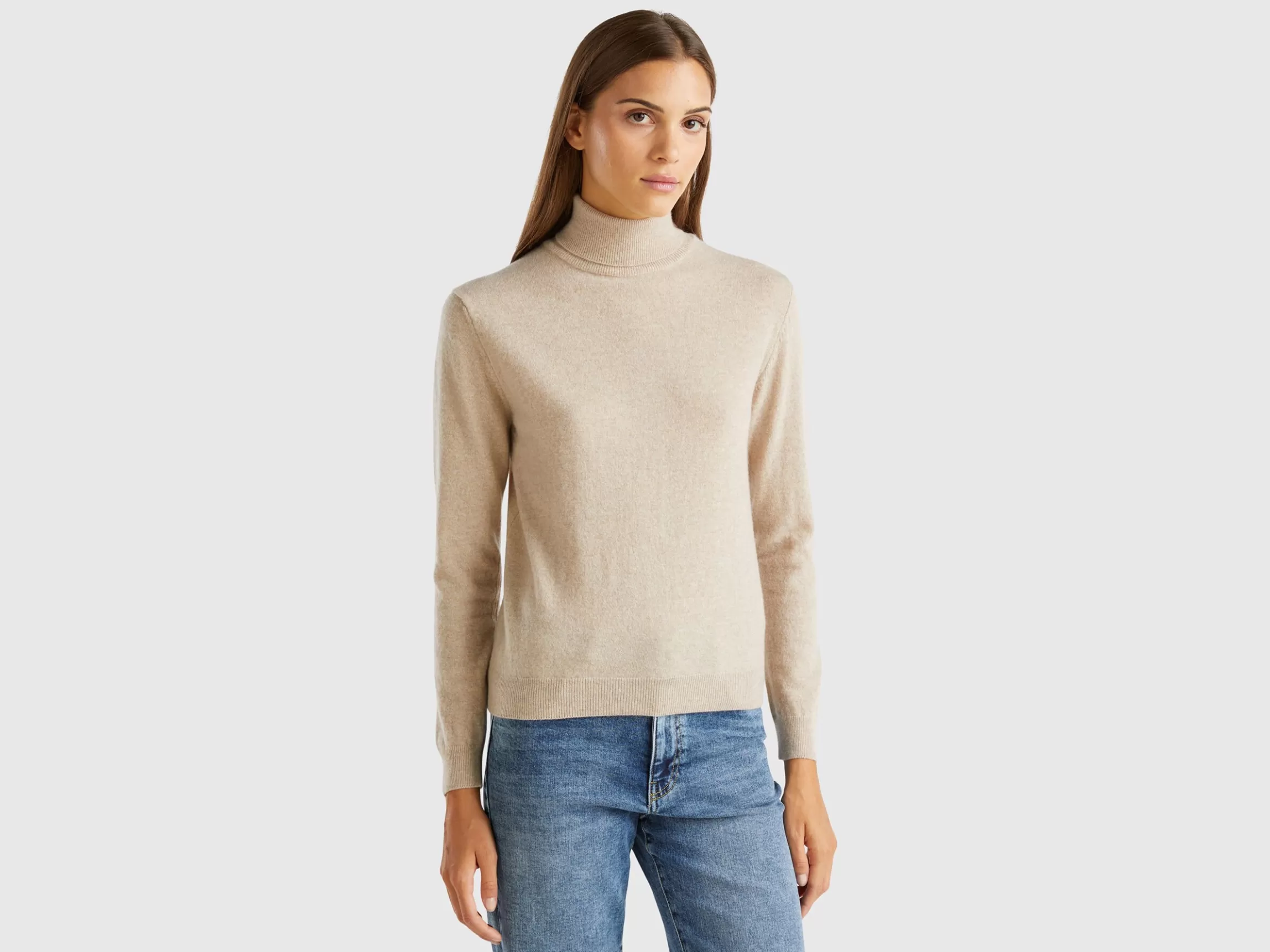 United Colors of Benetton turtleneck sweater in pure Merino wool