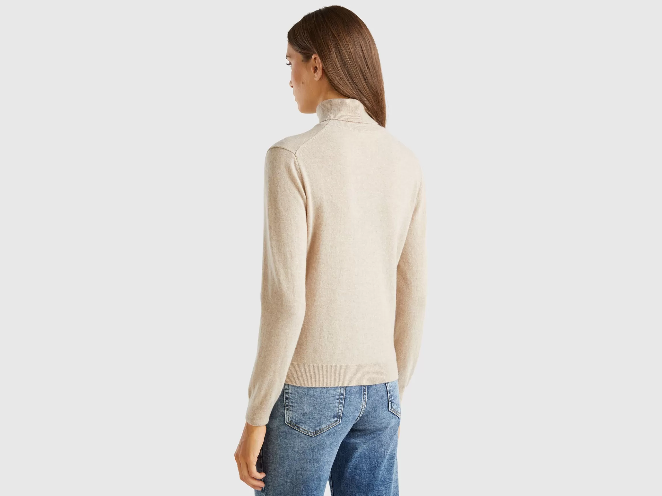 United Colors of Benetton turtleneck sweater in pure Merino wool