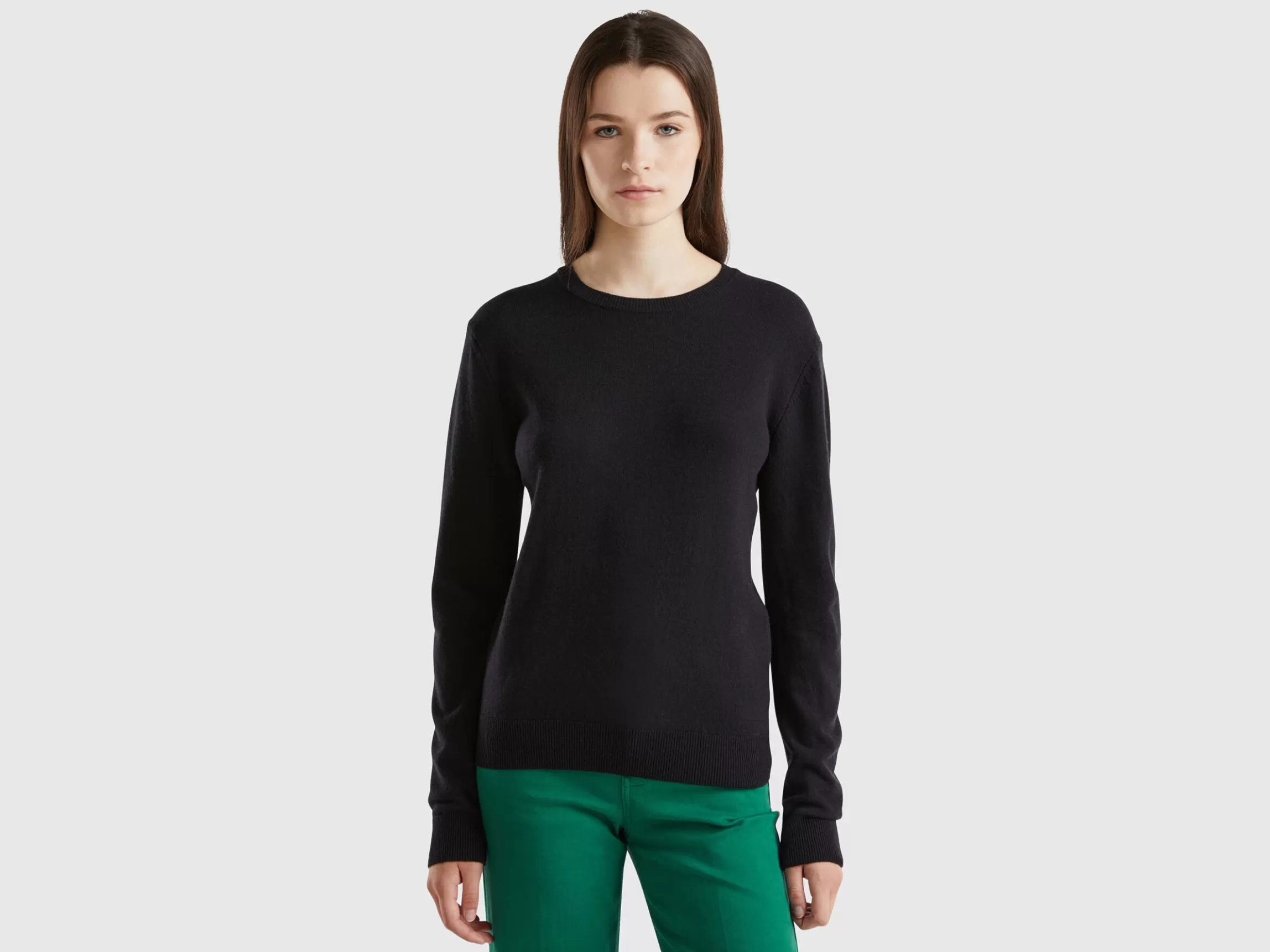 United Colors of Benetton crew neck sweater in Merino wool