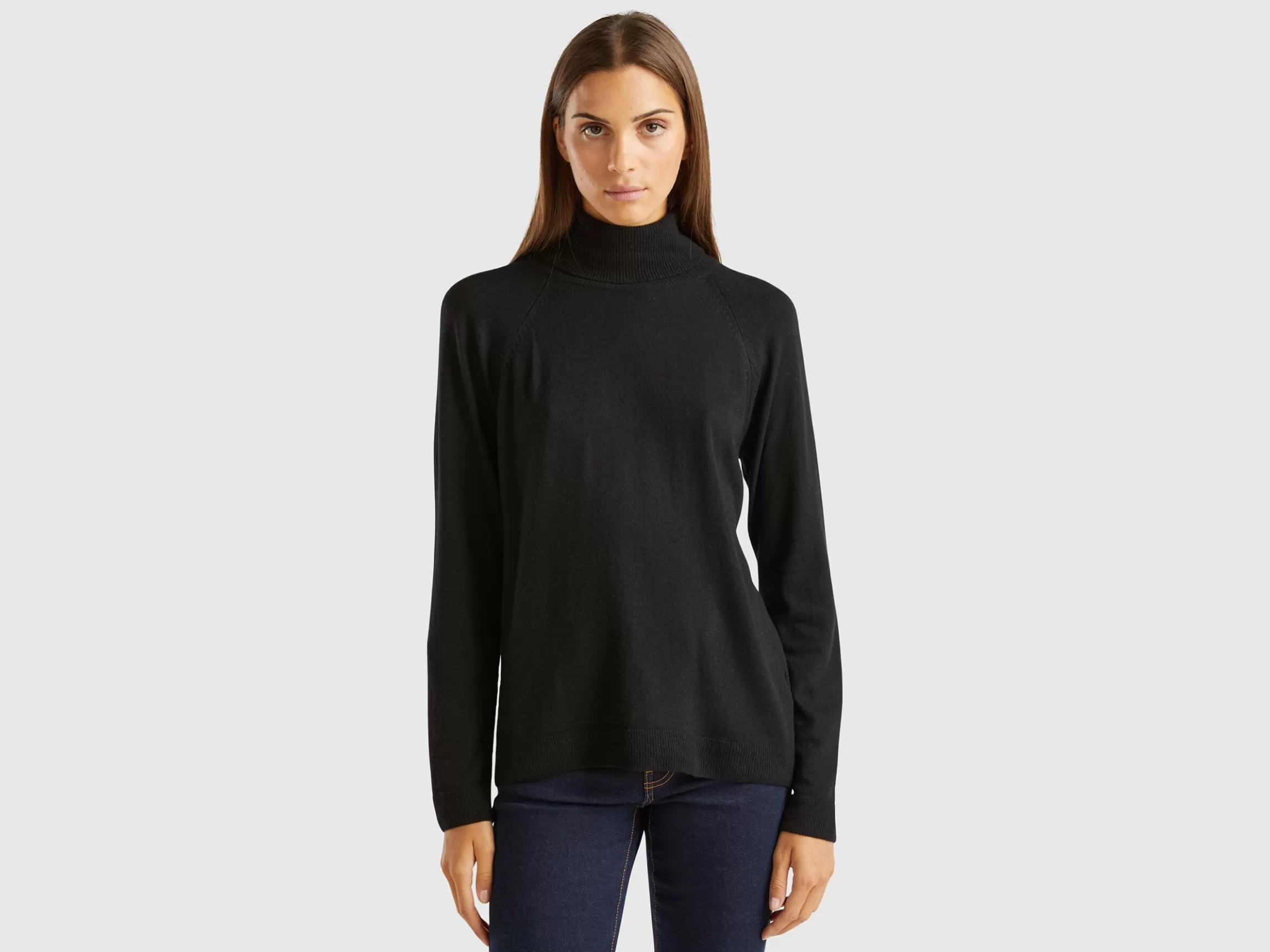 United Colors of Benetton turtleneck sweater in cashmere and wool blend