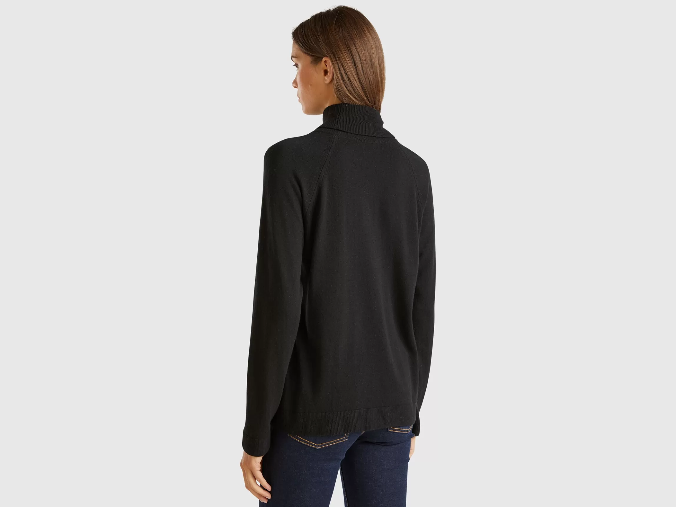 United Colors of Benetton turtleneck sweater in cashmere and wool blend