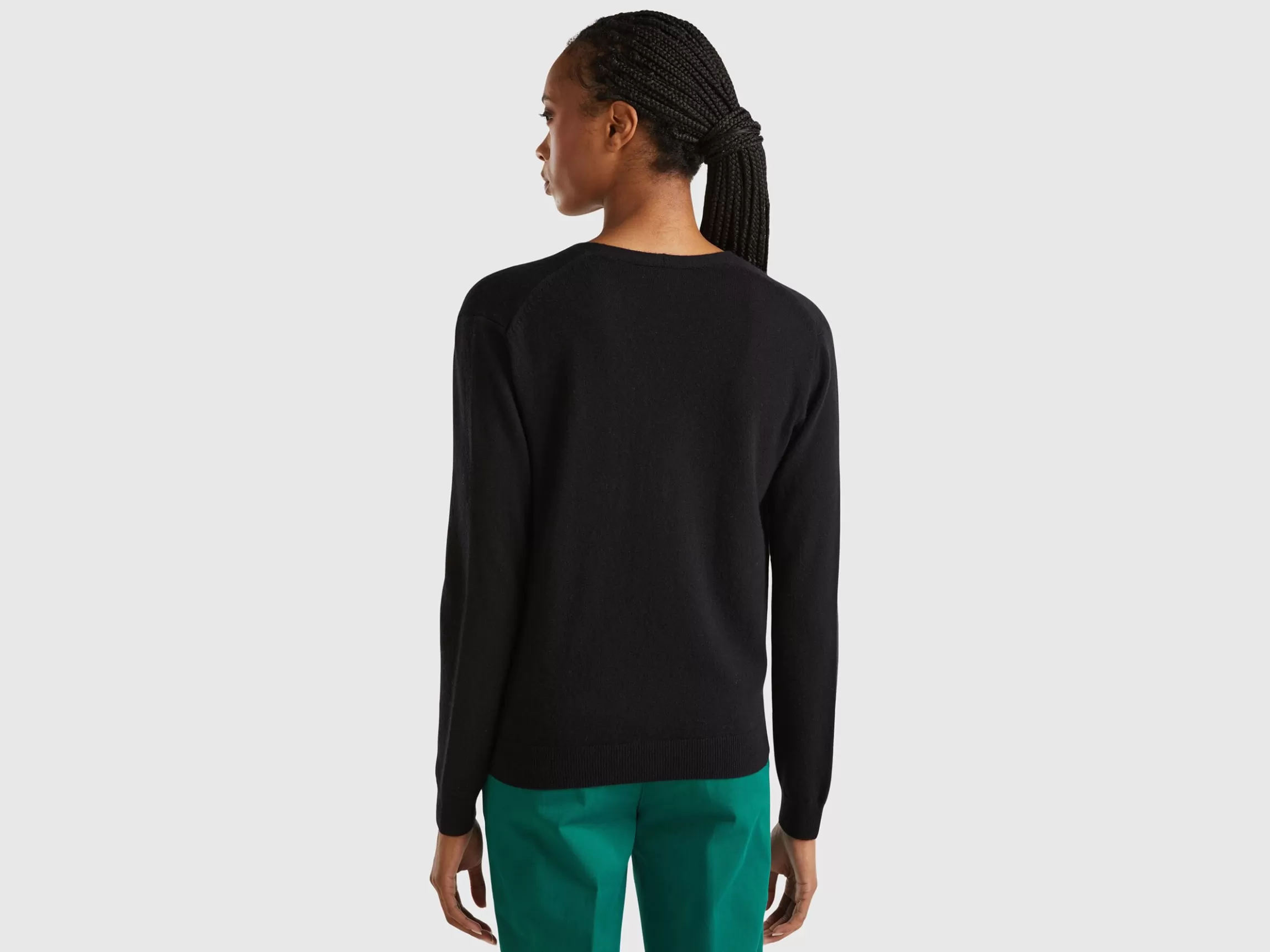 United Colors of Benetton V-neck cardigan in pure Merino wool