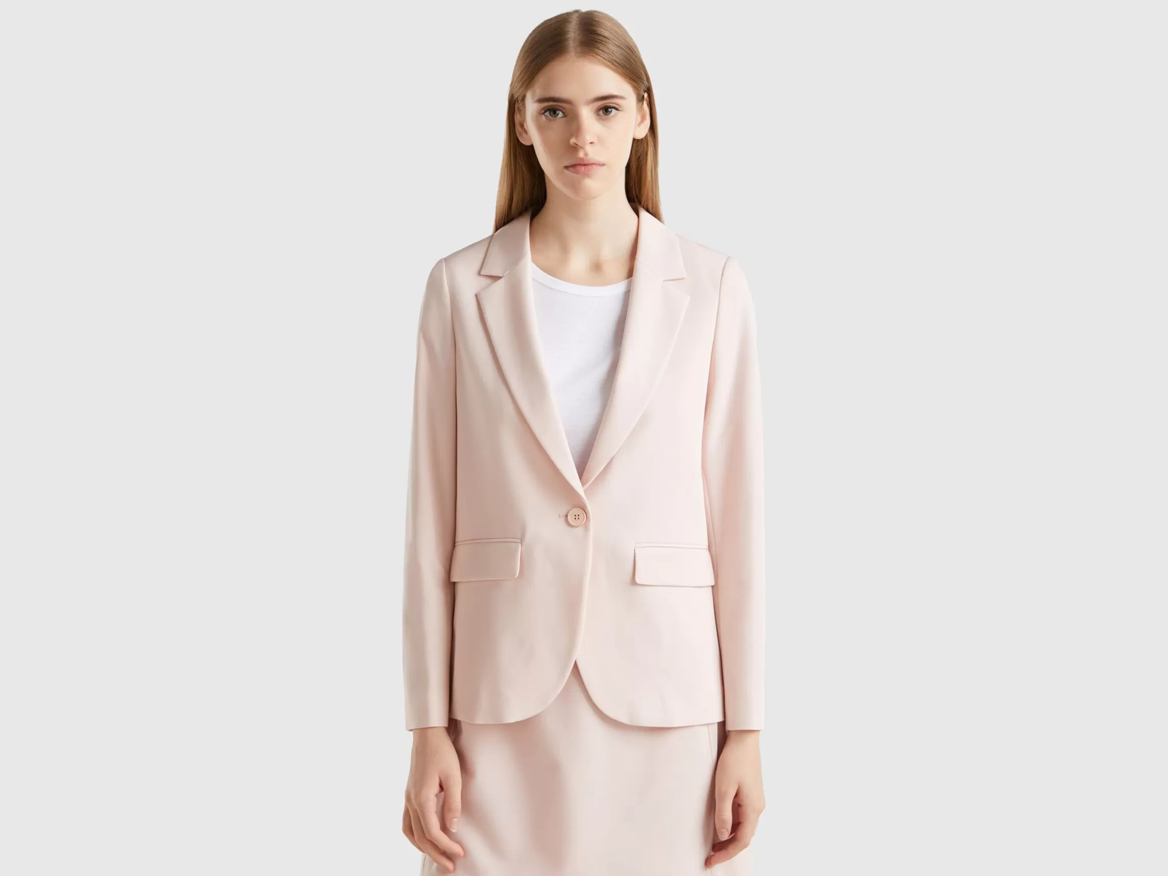 United Colors of Benetton Blazer in stretch viscose blend