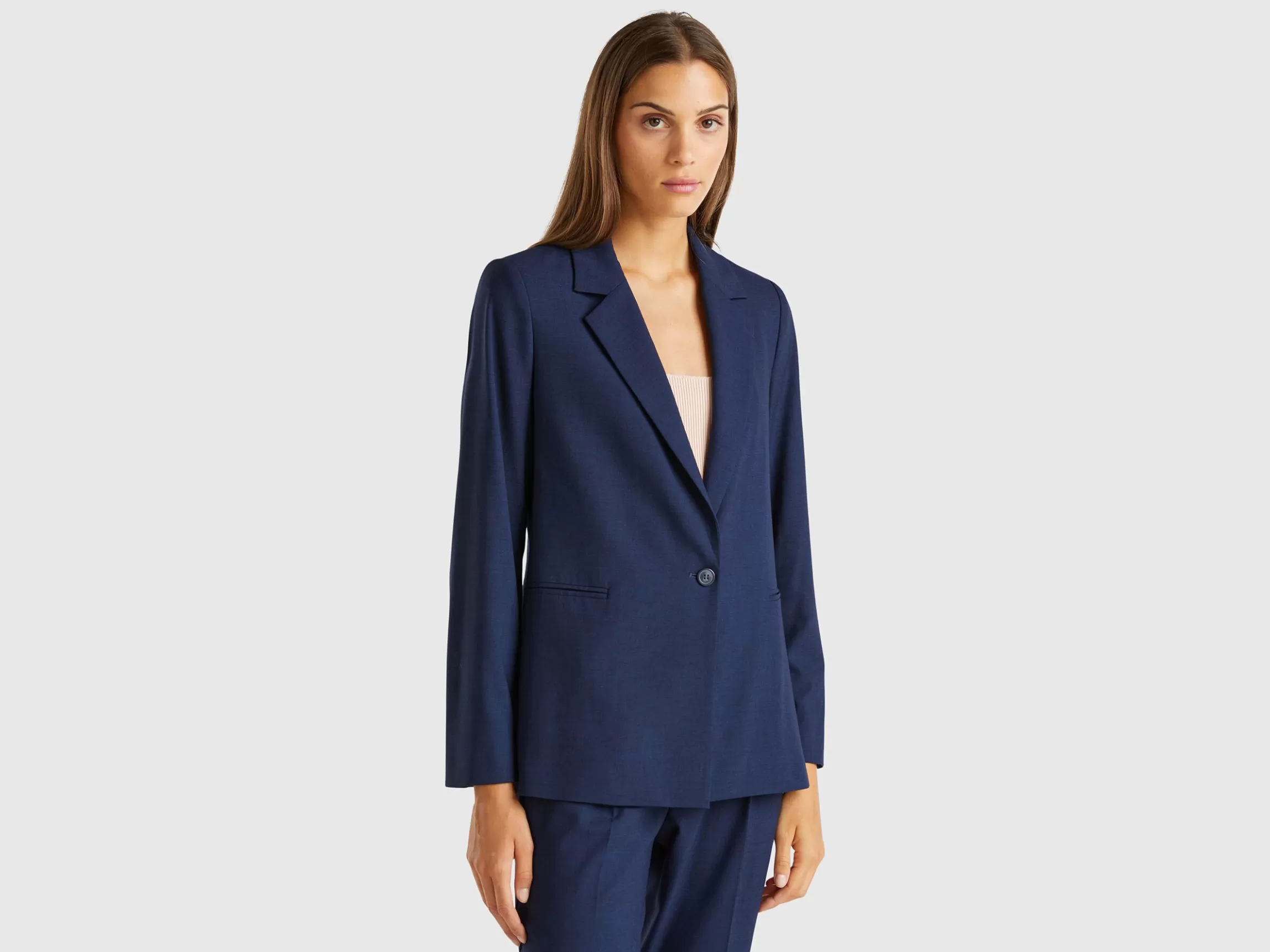 United Colors of Benetton Blazer in stretch viscose blend