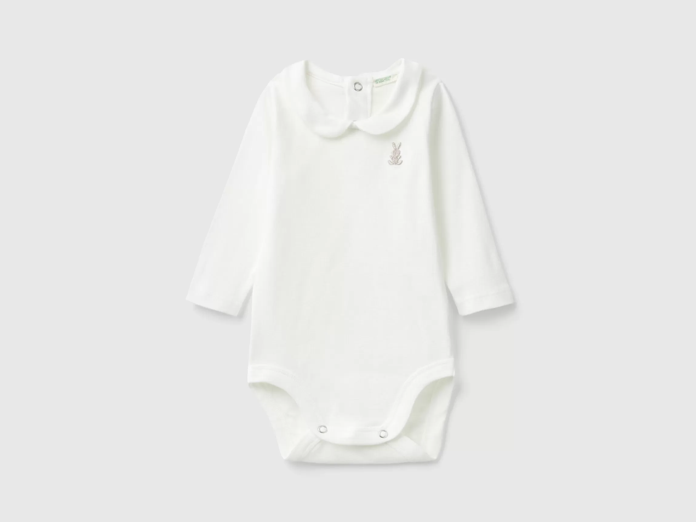 United Colors of Benetton Bodysuit with collar in organic cotton