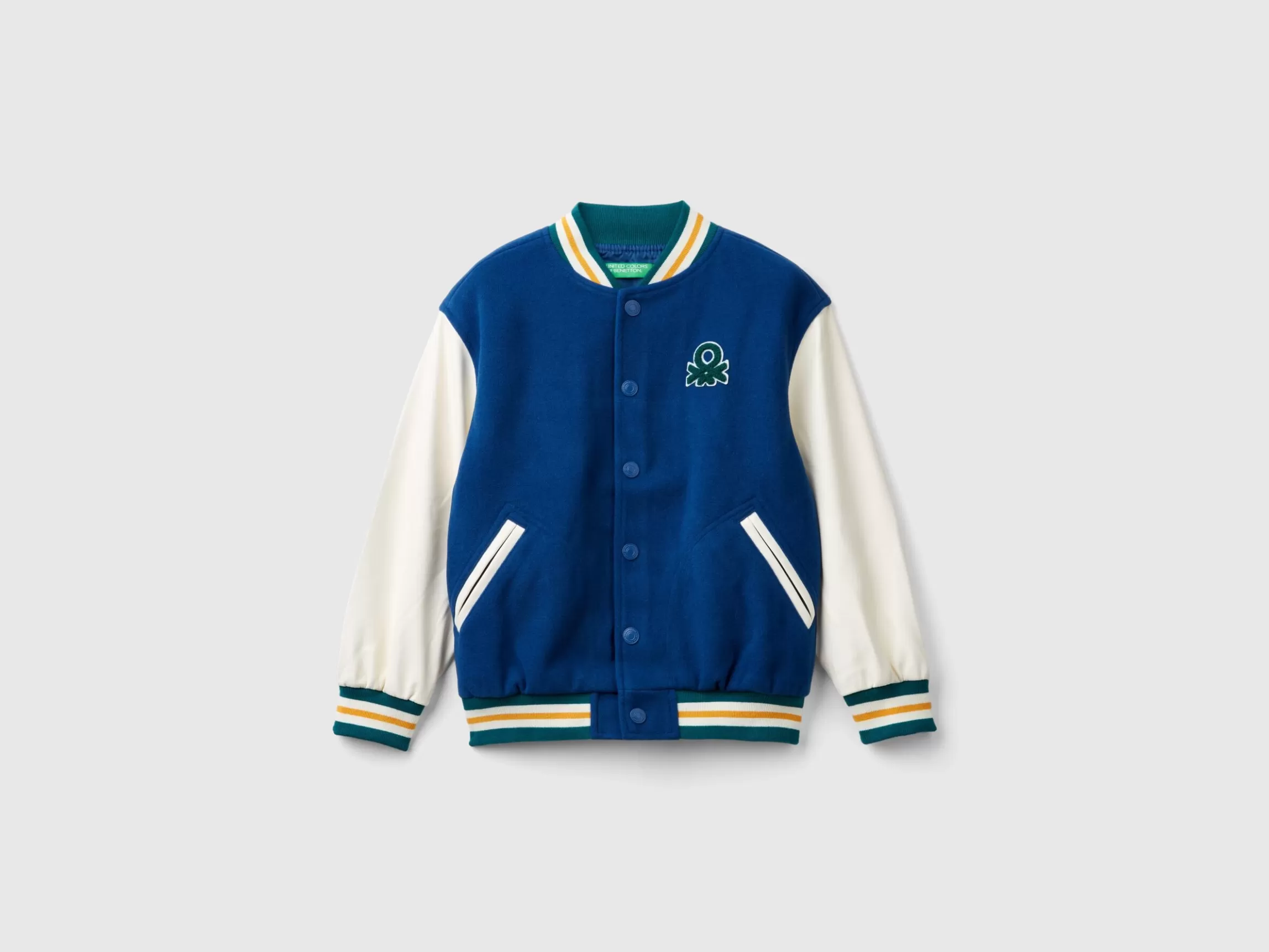 United Colors of Benetton Bomber jacket in wool blend with back embroidery