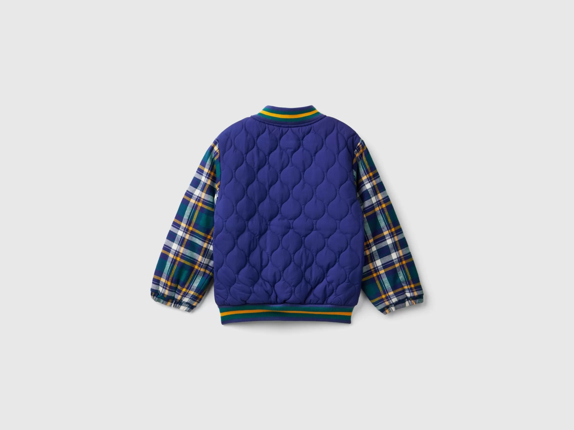 United Colors of Benetton Bomber jacket with tartan sleeves