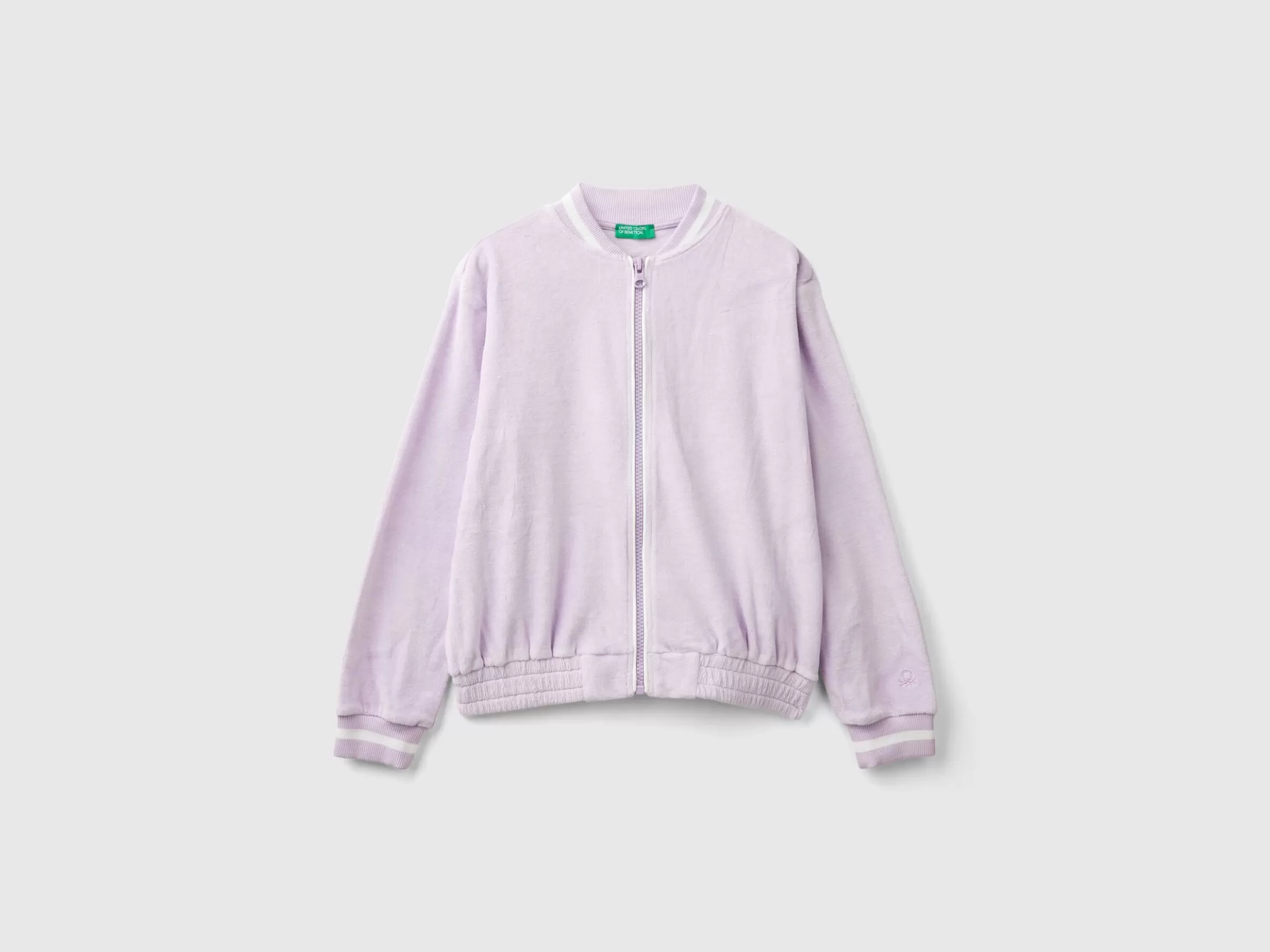 United Colors of Benetton Bomber style sweatshirt in chenille