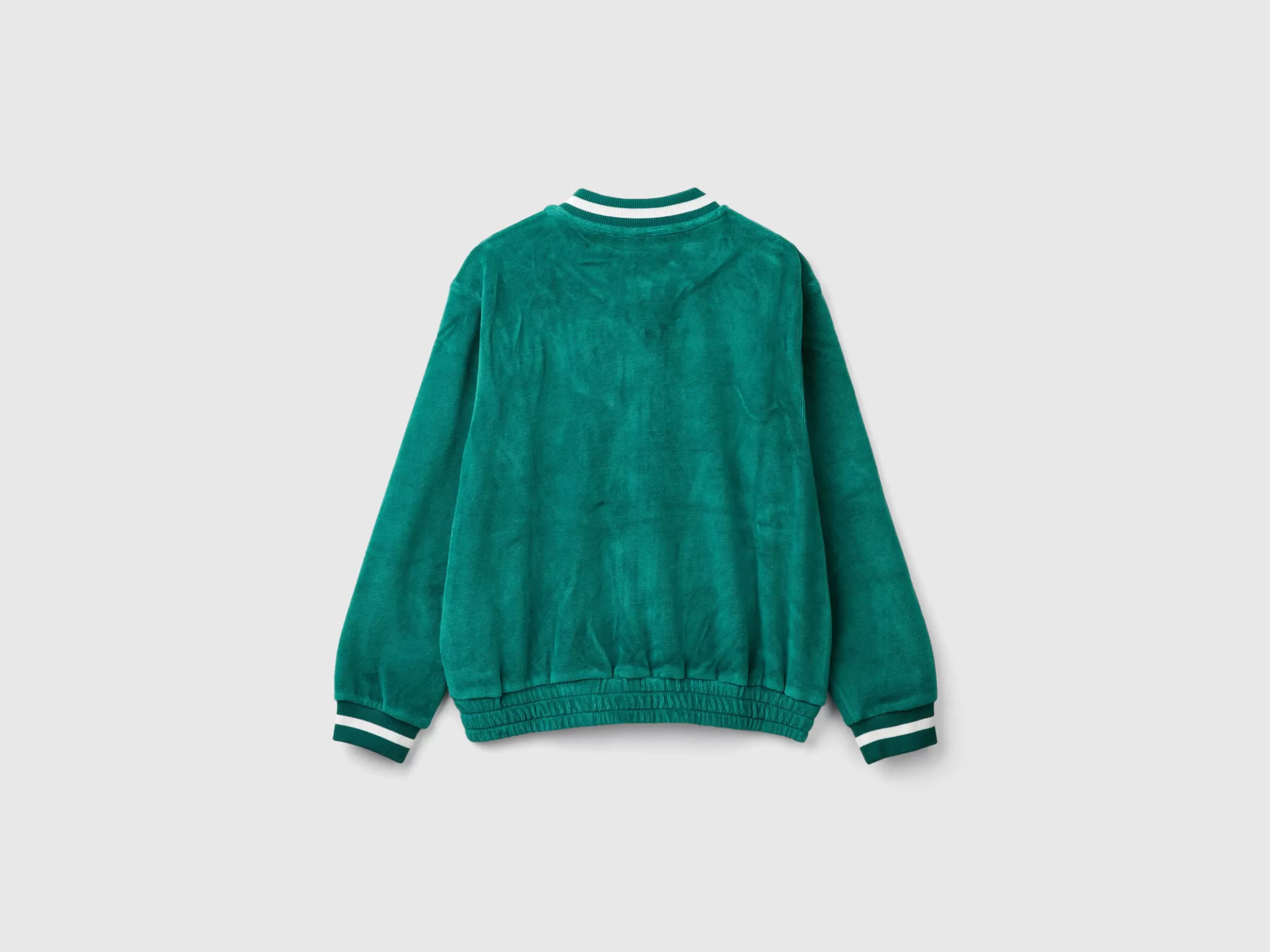 United Colors of Benetton Bomber style sweatshirt in chenille