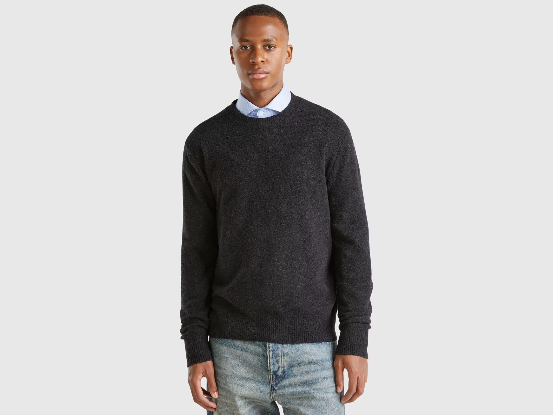 United Colors of Benetton Bouclé crew neck sweater