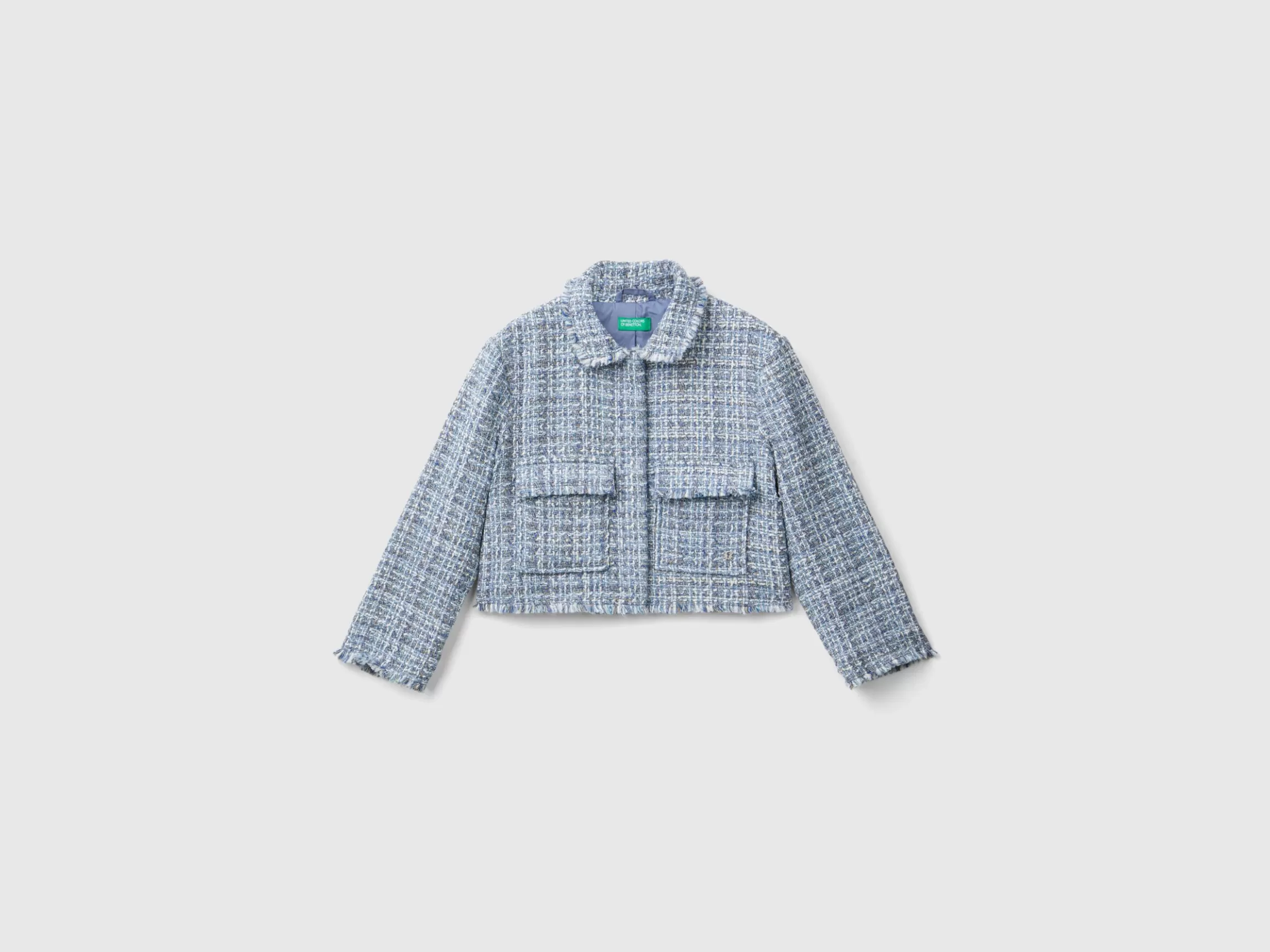 United Colors of Benetton Boxy fit jacket in tweed