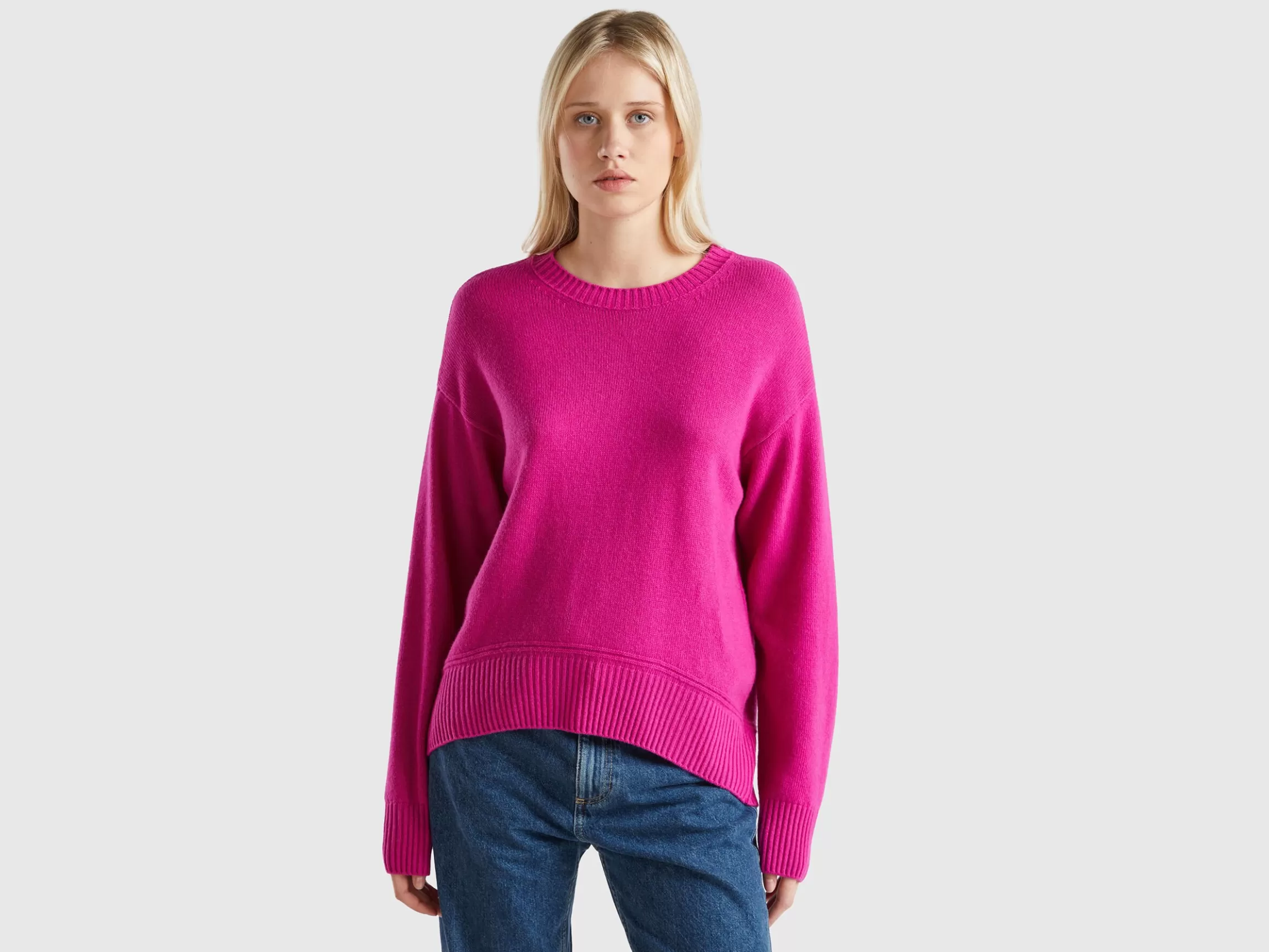 United Colors of Benetton Boxy fit sweater in wool blend