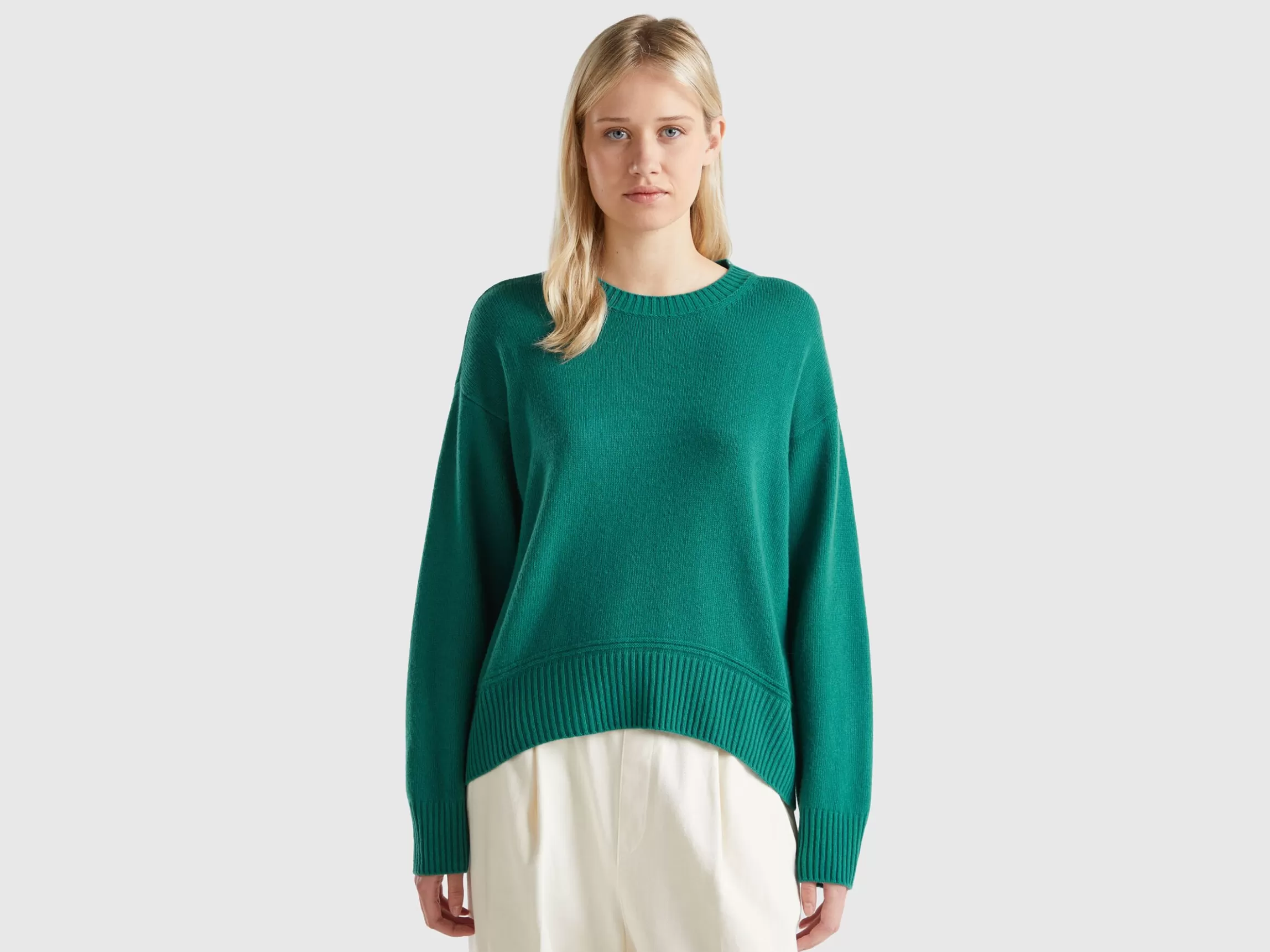 United Colors of Benetton Boxy fit sweater in wool blend