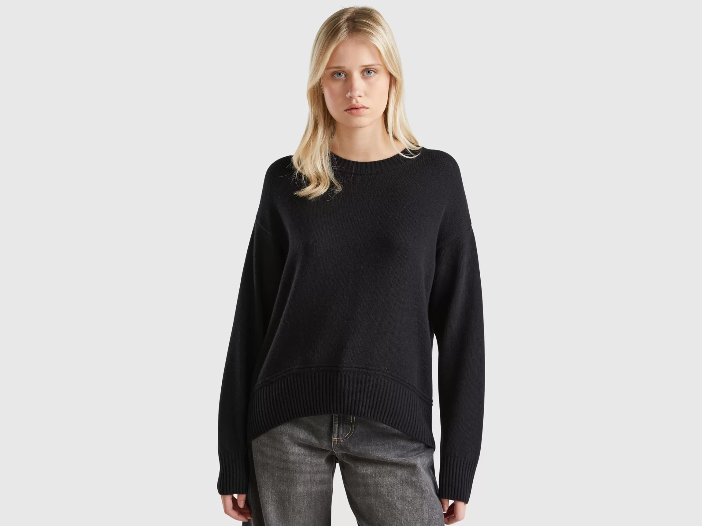 United Colors of Benetton Boxy fit sweater in wool blend