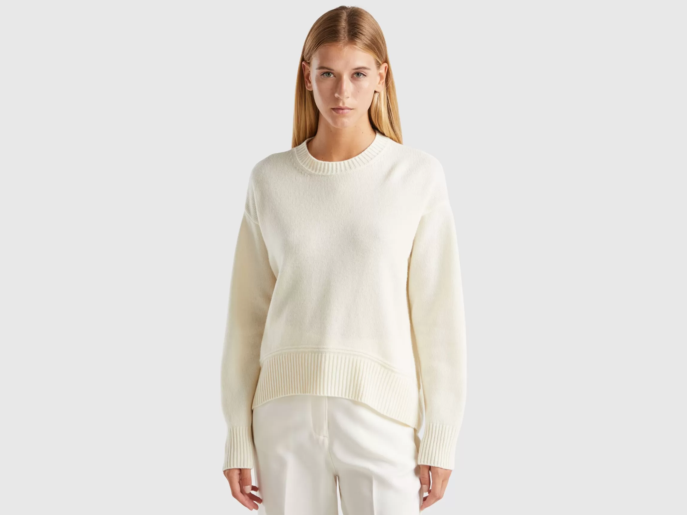 United Colors of Benetton Boxy fit sweater in wool blend