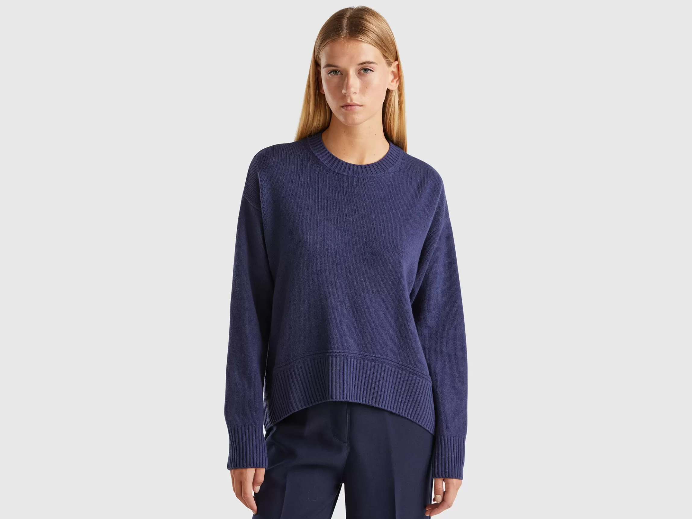 United Colors of Benetton Boxy fit sweater in wool blend