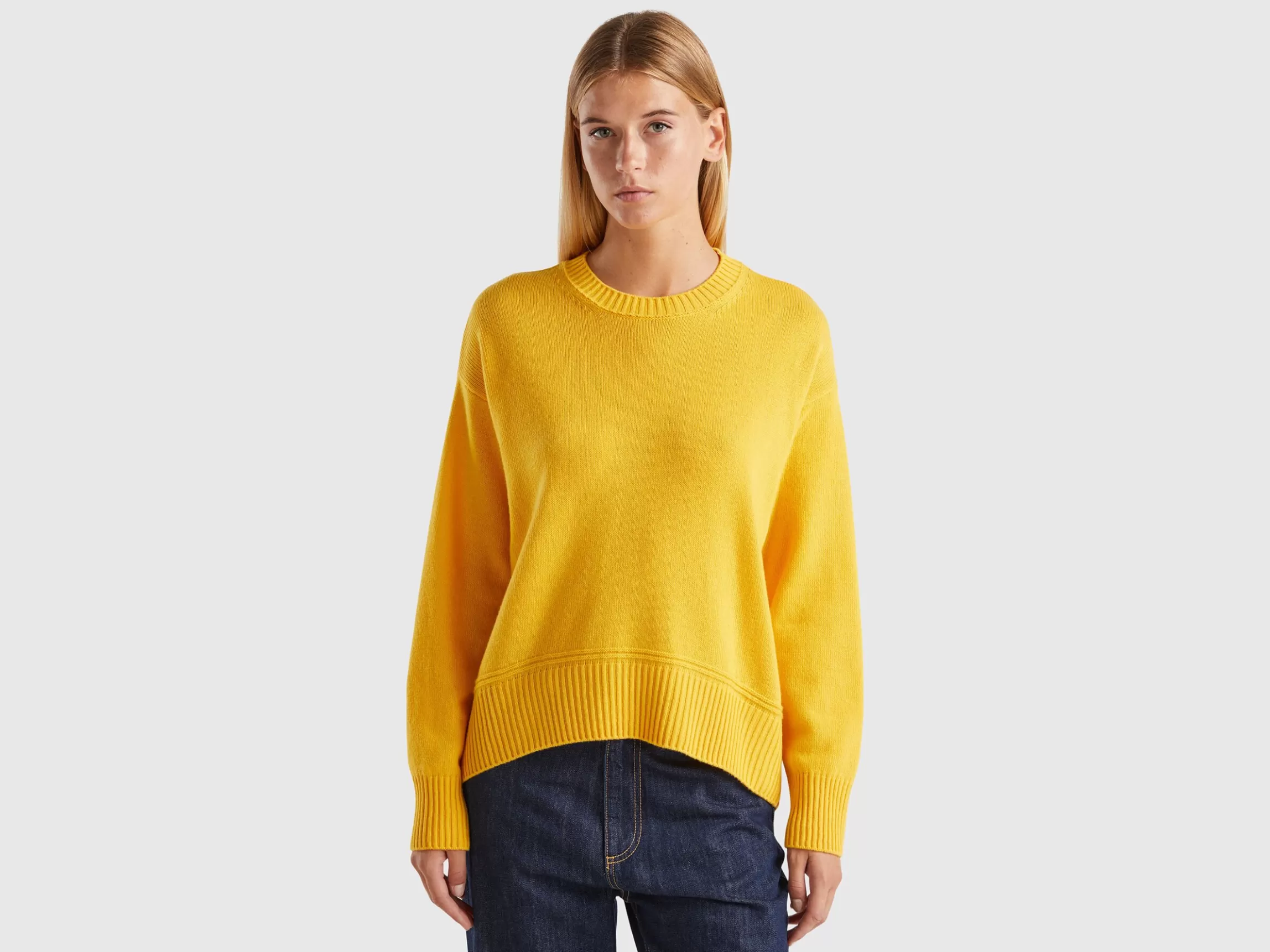 United Colors of Benetton Boxy fit sweater in wool blend