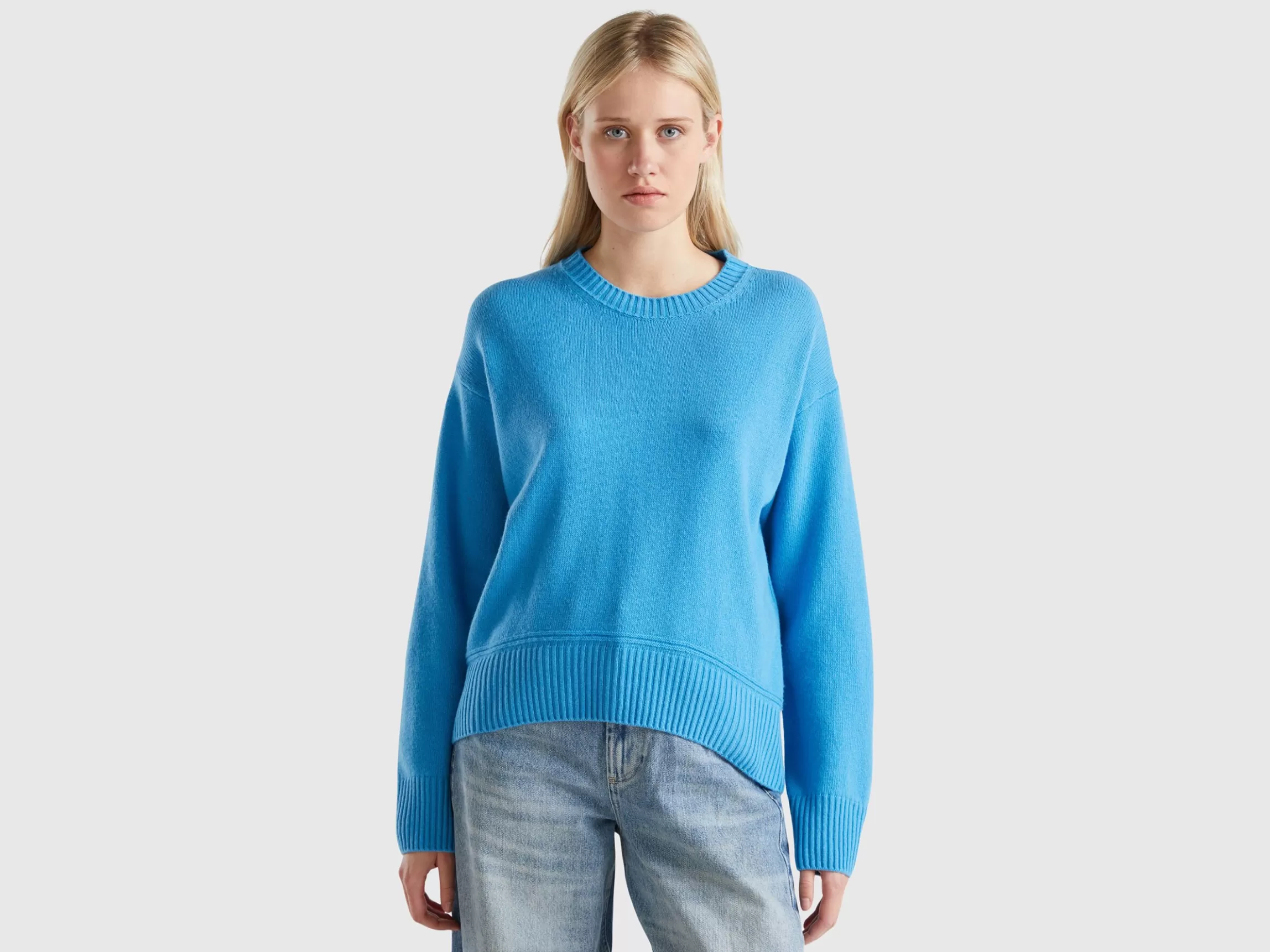 United Colors of Benetton Boxy fit sweater in wool blend