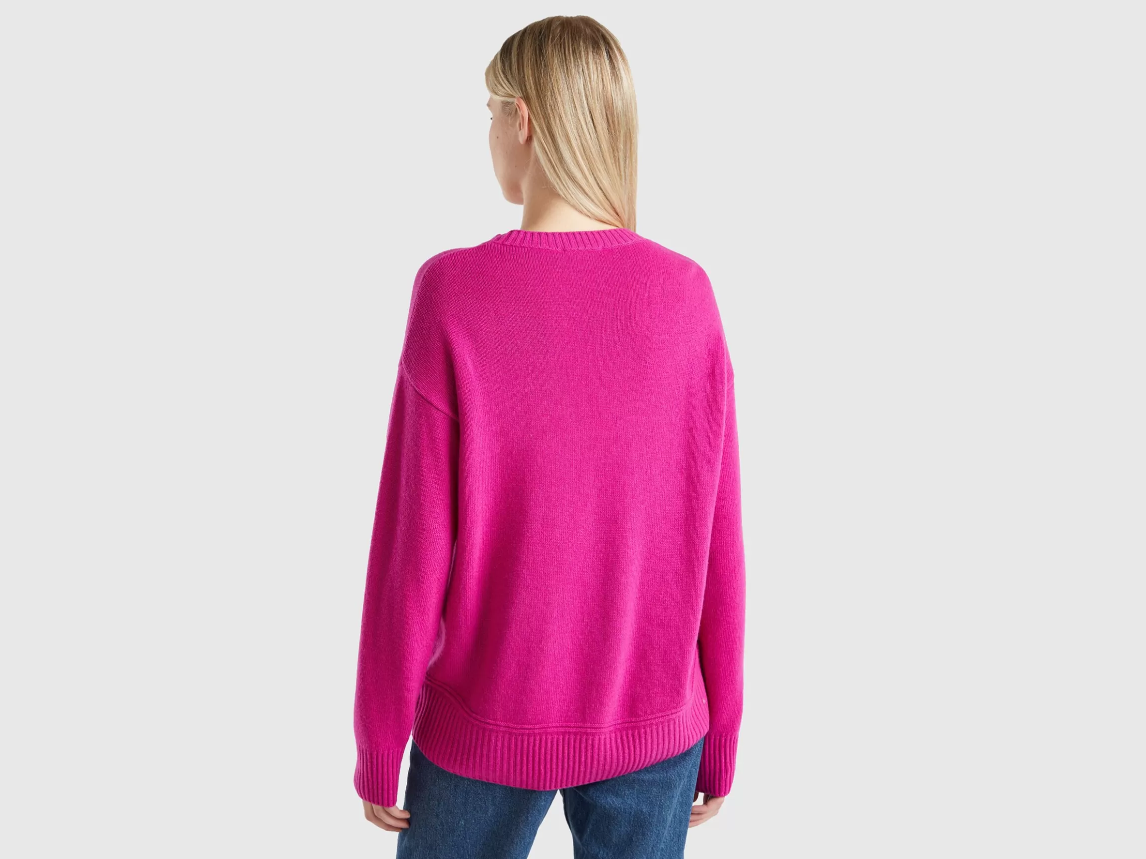 United Colors of Benetton Boxy fit sweater in wool blend