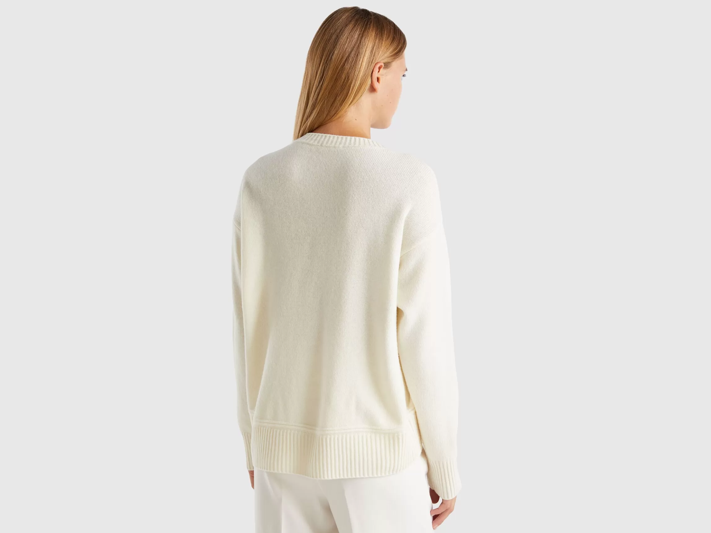 United Colors of Benetton Boxy fit sweater in wool blend