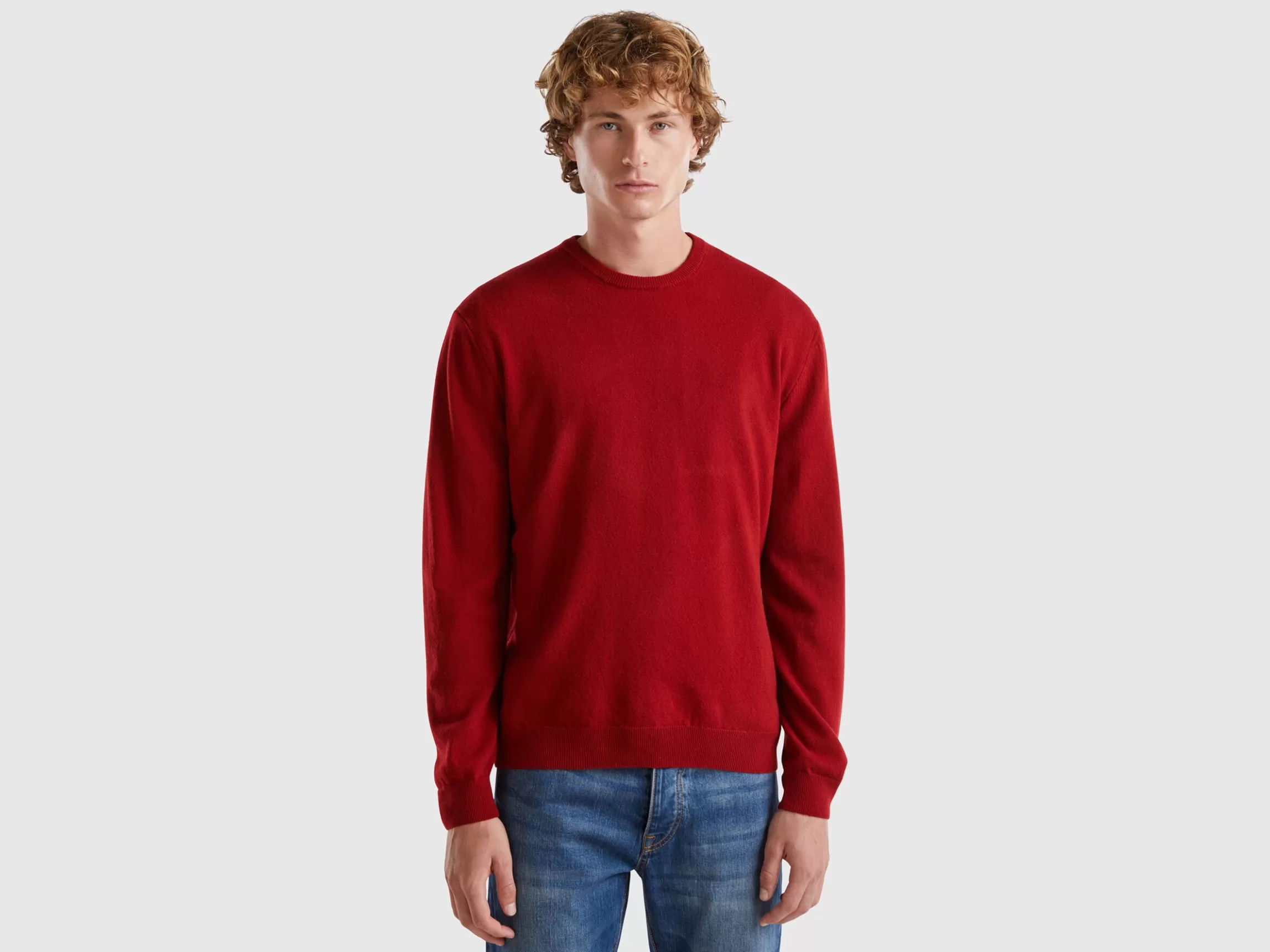 United Colors of Benetton crew neck sweater in pure Merino wool