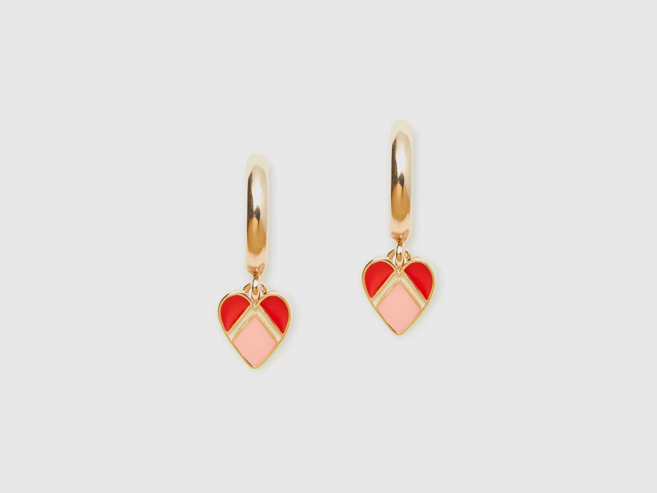 United Colors of Benetton C hoop earrings with heart