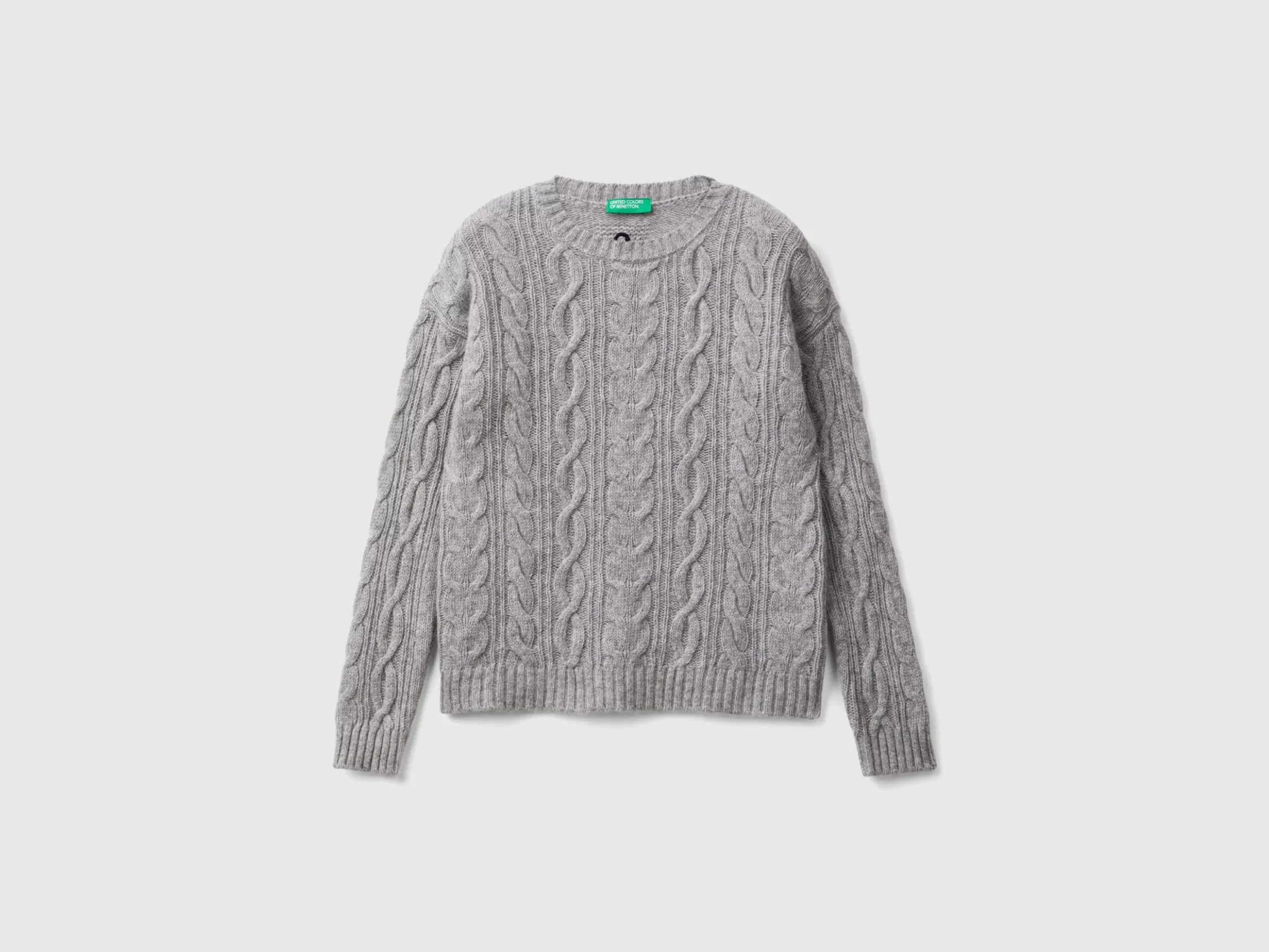 United Colors of Benetton Cable knit sweater in wool blend