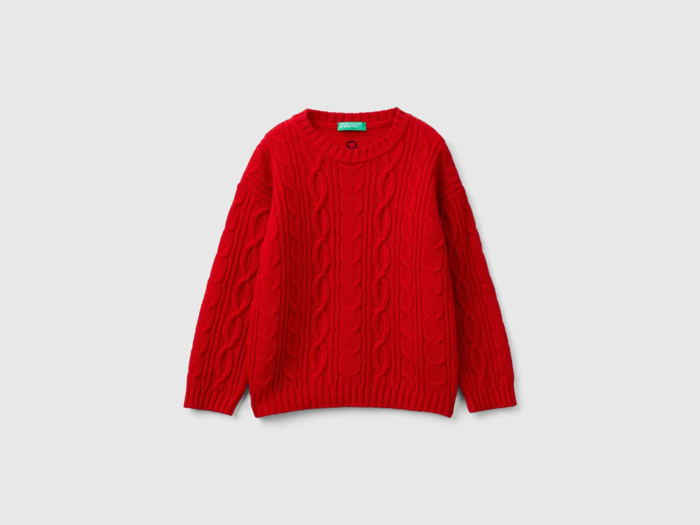 United Colors of Benetton Cable knit sweater in wool blend