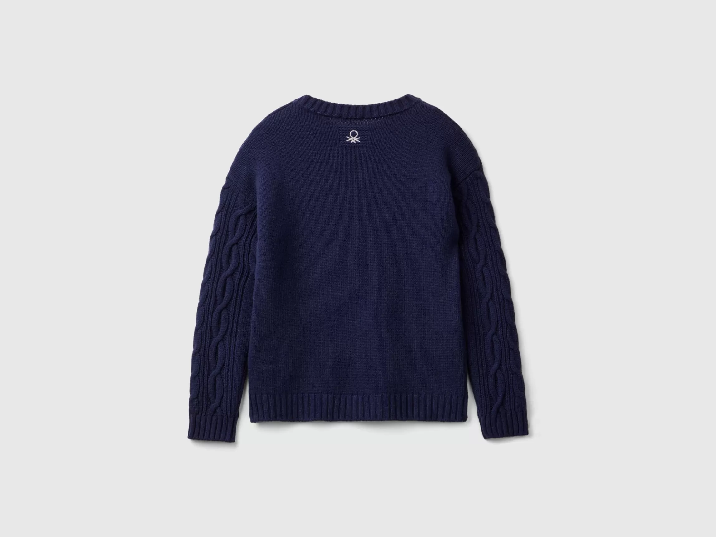 United Colors of Benetton Cable knit sweater in wool blend