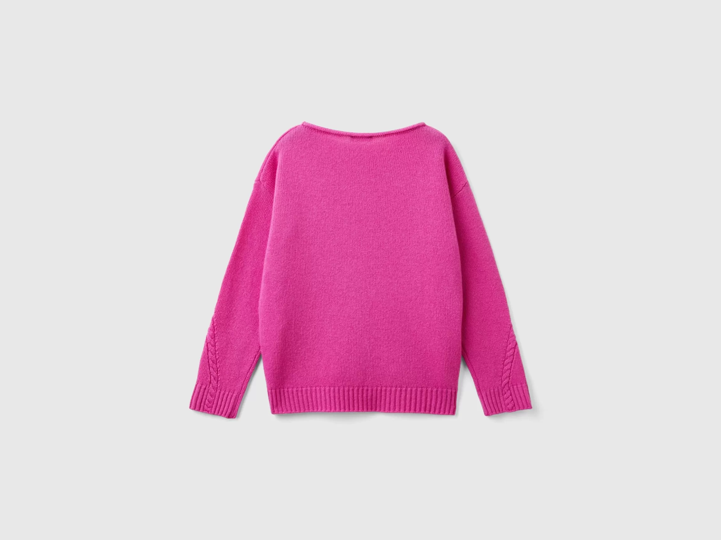 United Colors of Benetton Cable knit sweater in wool blend