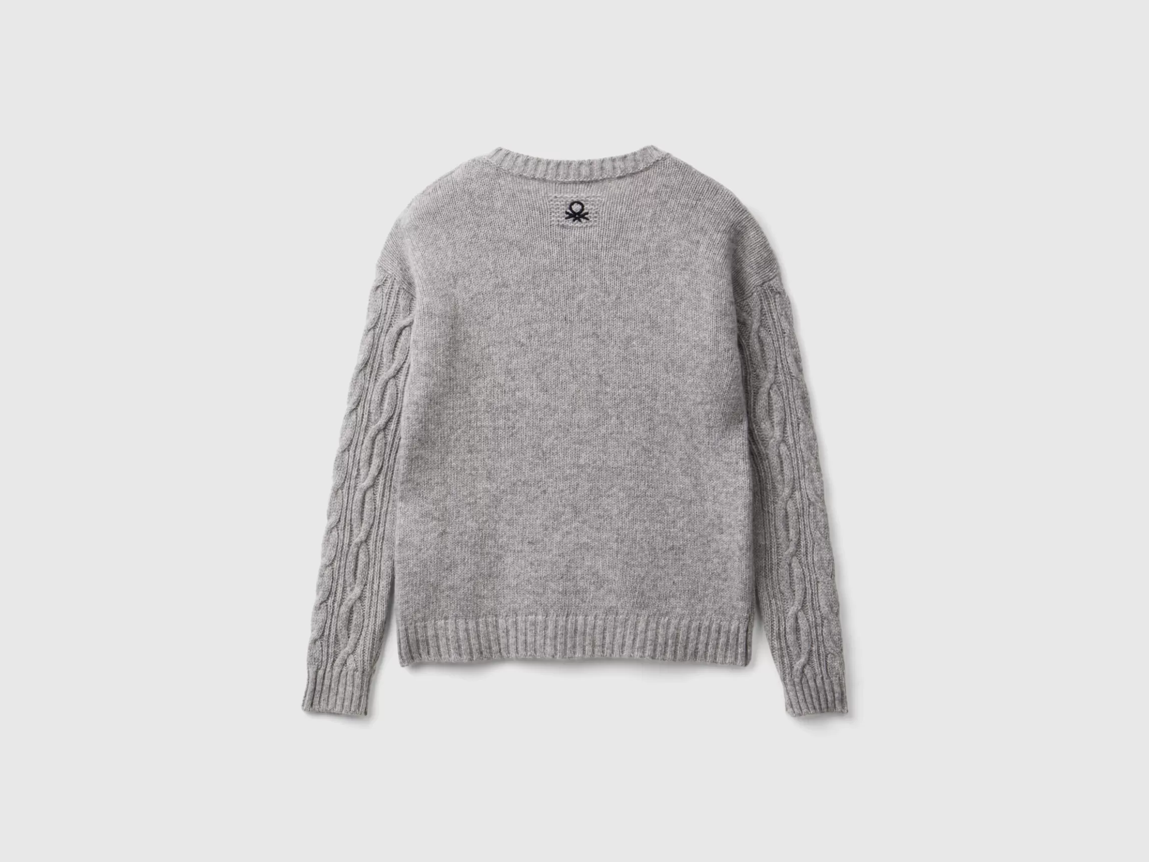 United Colors of Benetton Cable knit sweater in wool blend