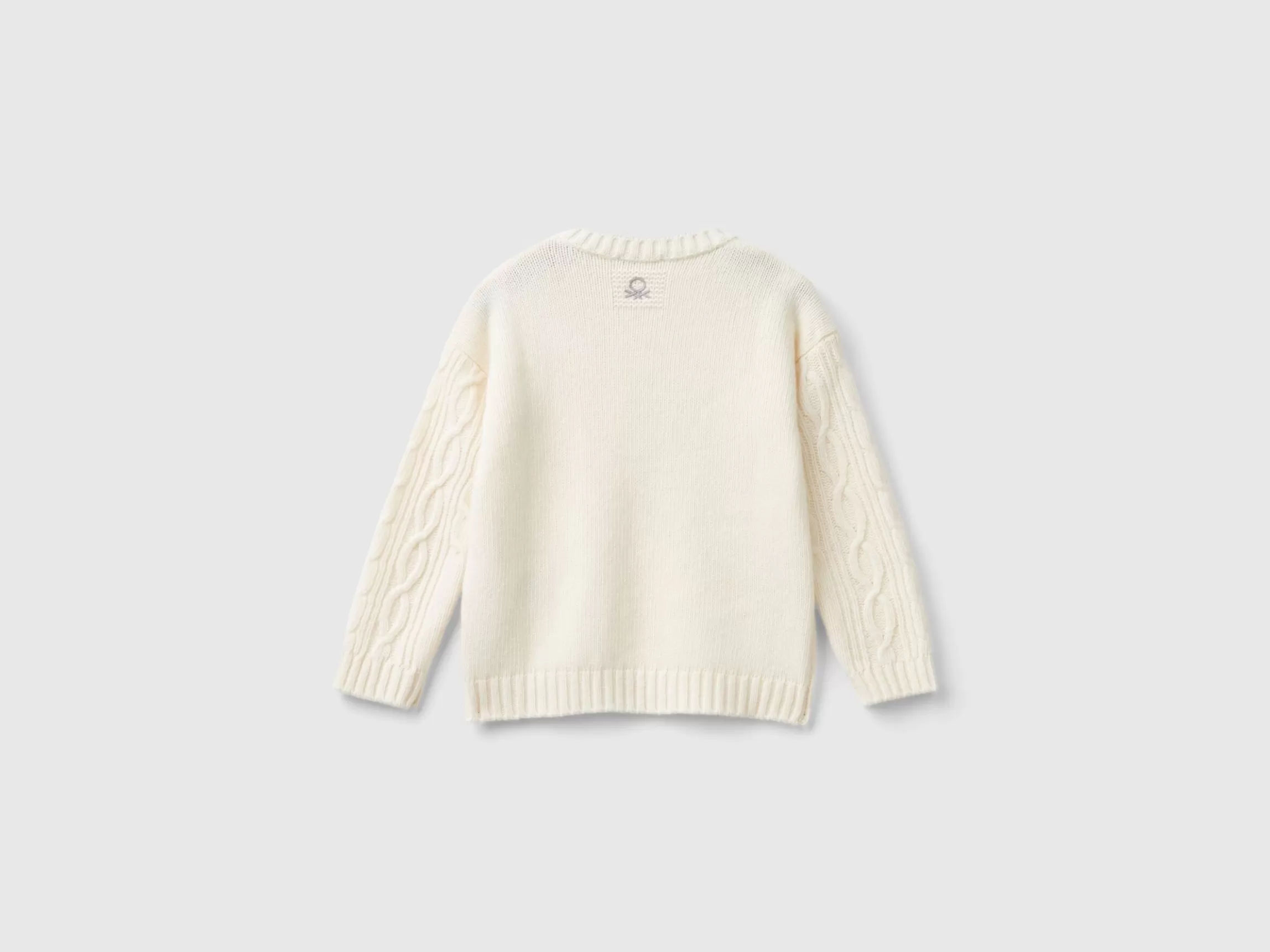 United Colors of Benetton Cable knit sweater in wool blend