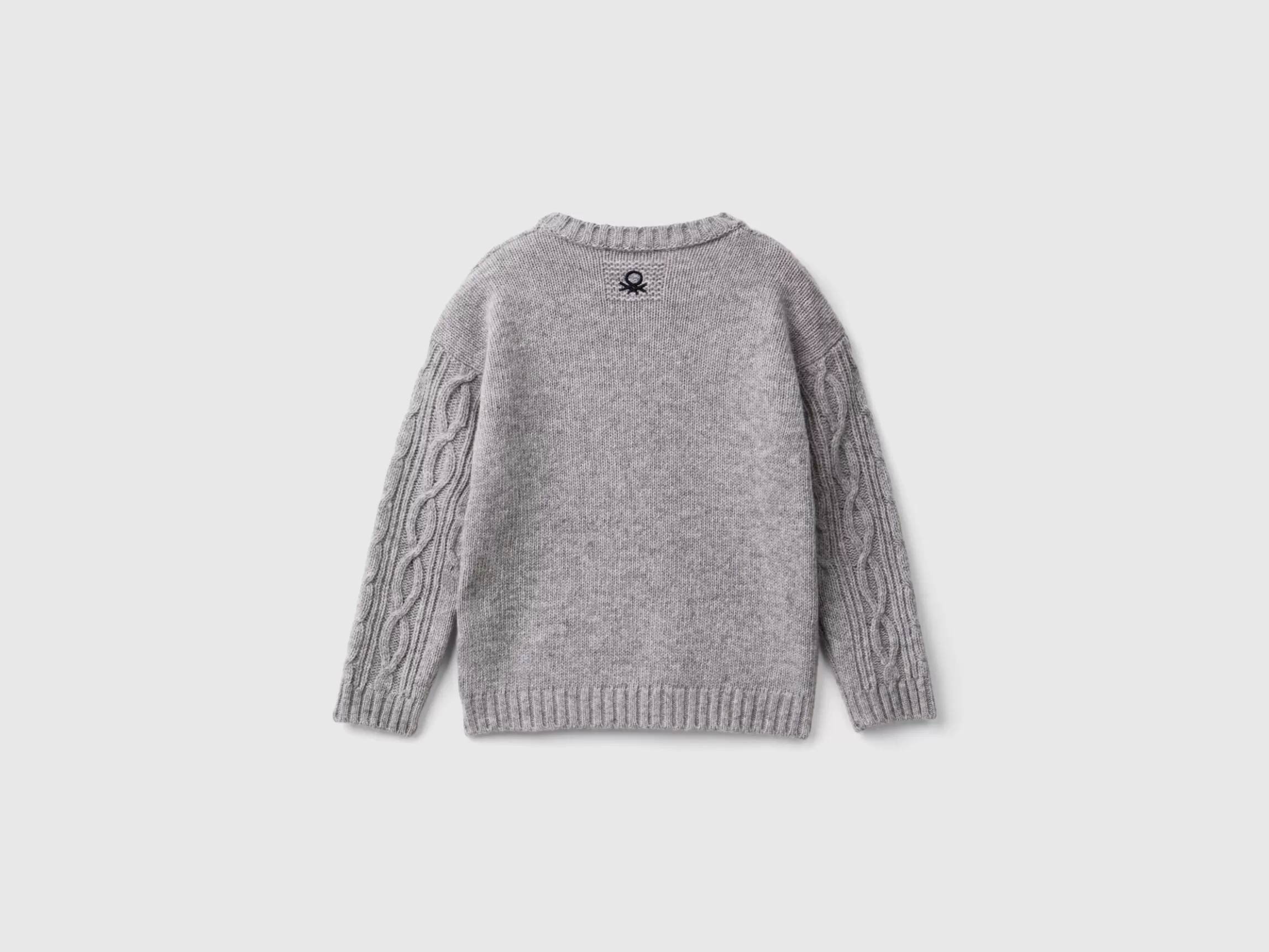 United Colors of Benetton Cable knit sweater in wool blend