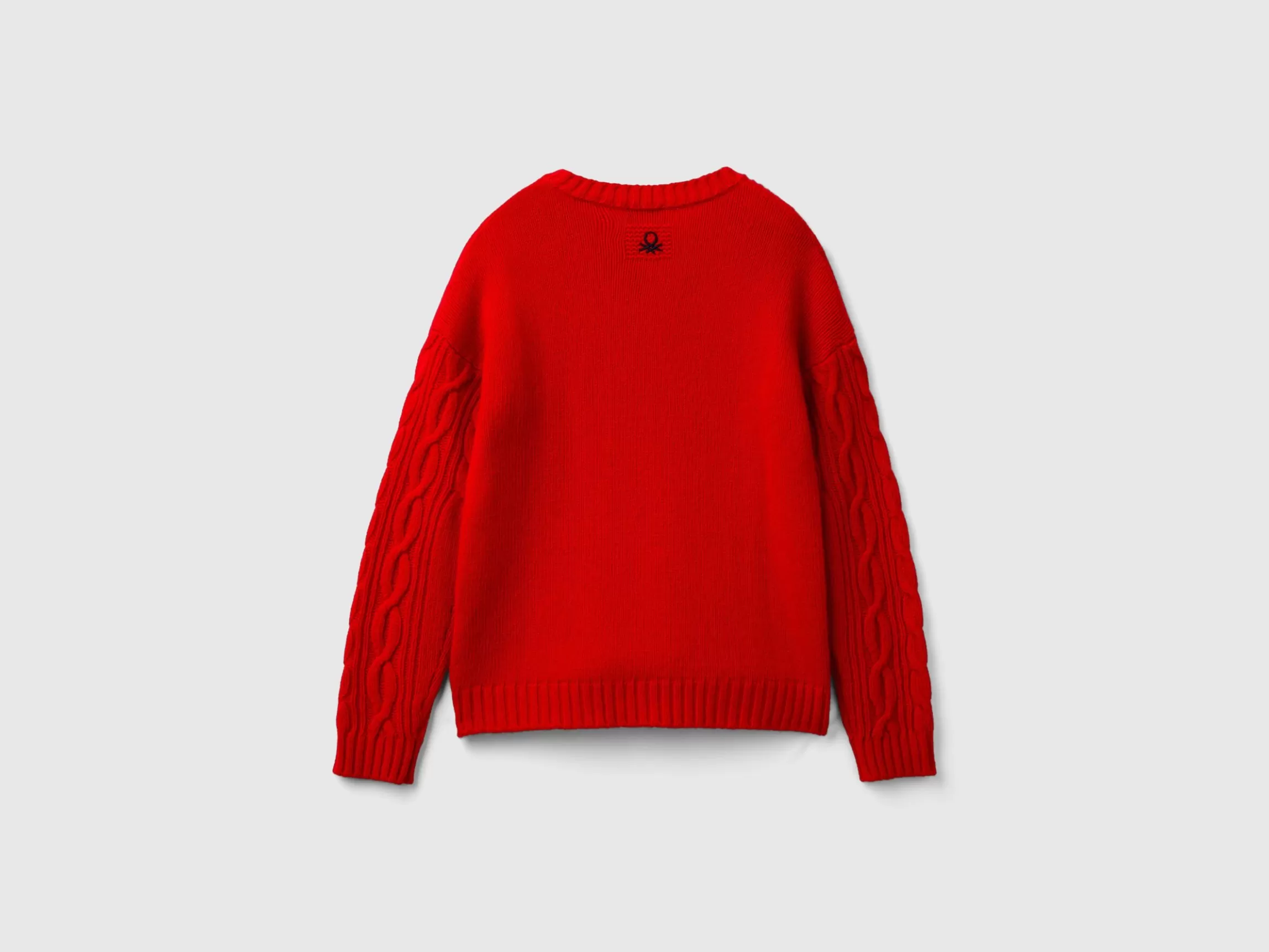 United Colors of Benetton Cable knit sweater in wool blend