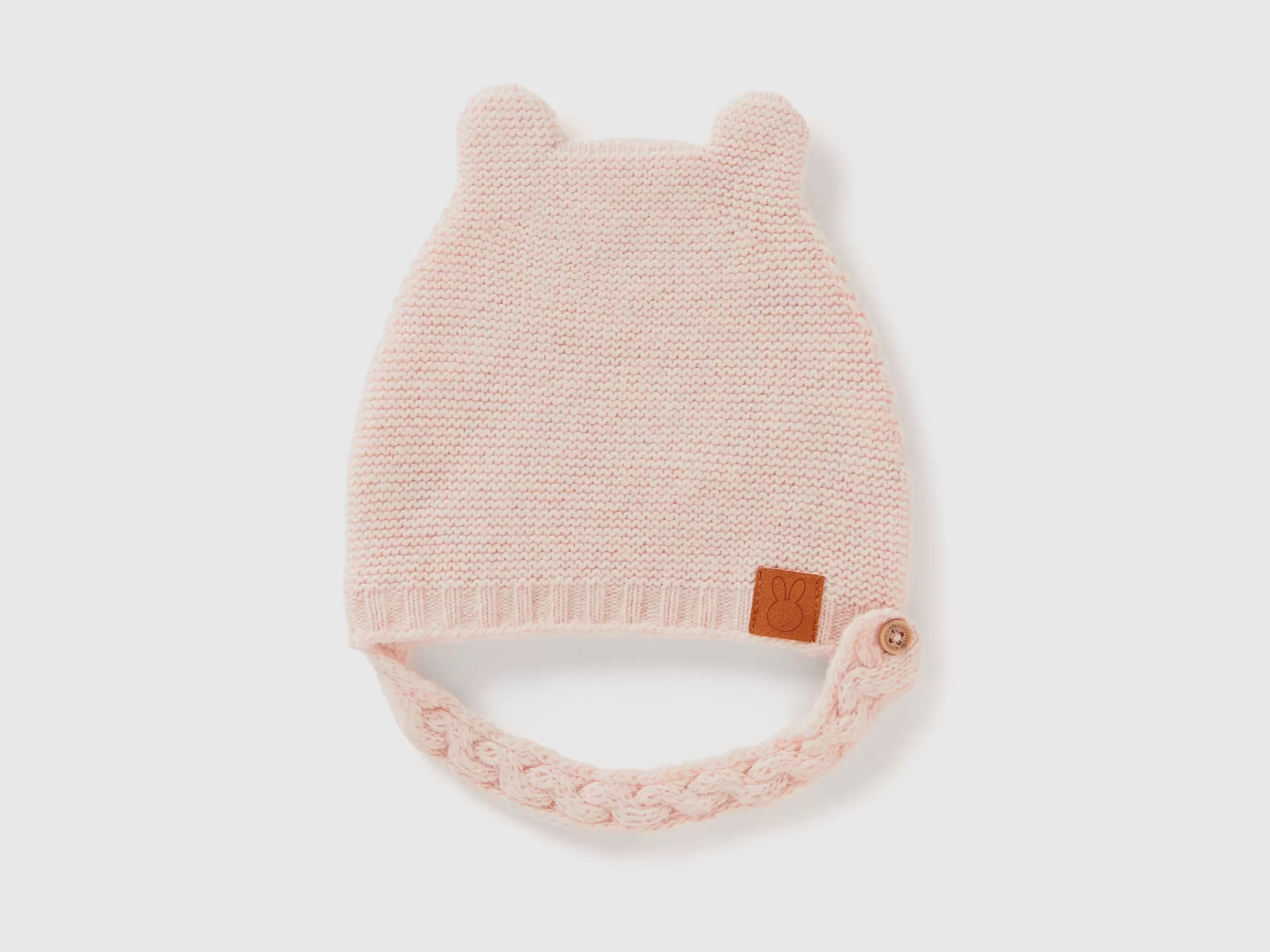 United Colors of Benetton Cap with ear applique in recycled wool blend