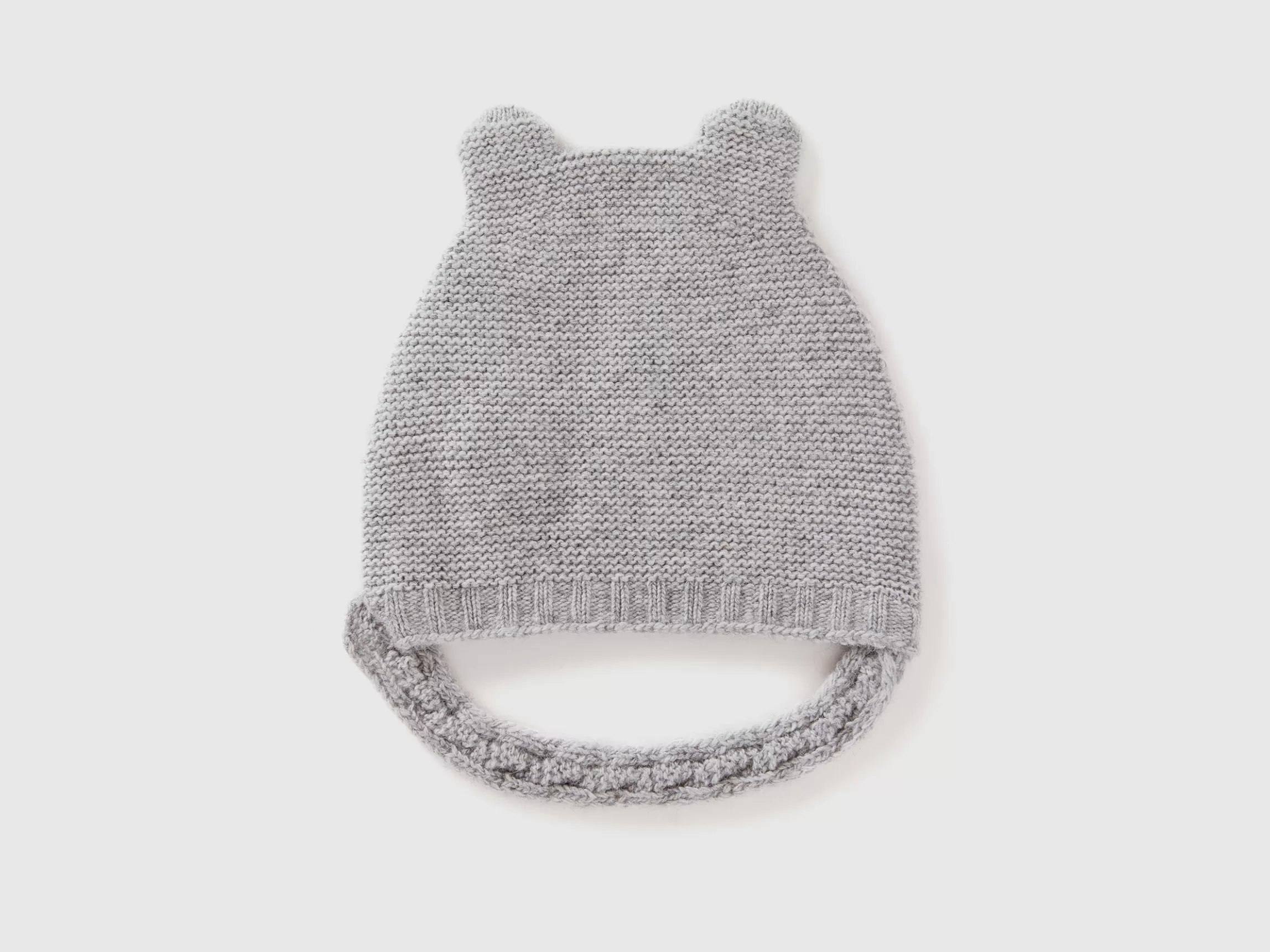 United Colors of Benetton Cap with ear applique in recycled wool blend