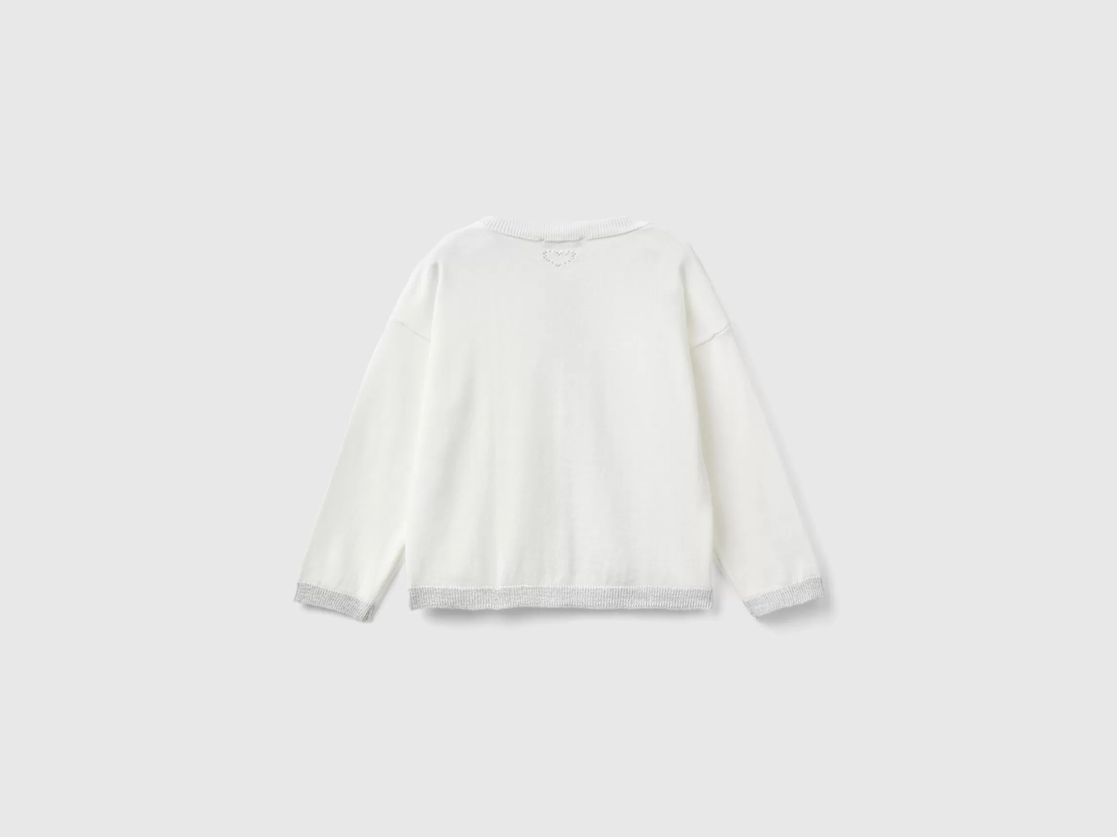 United Colors of Benetton Cardigan in pure cotton lurex