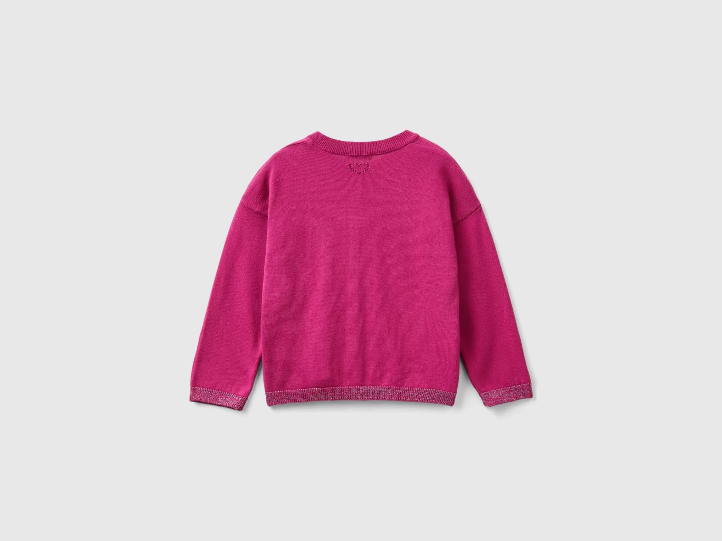 United Colors of Benetton Cardigan in pure cotton lurex