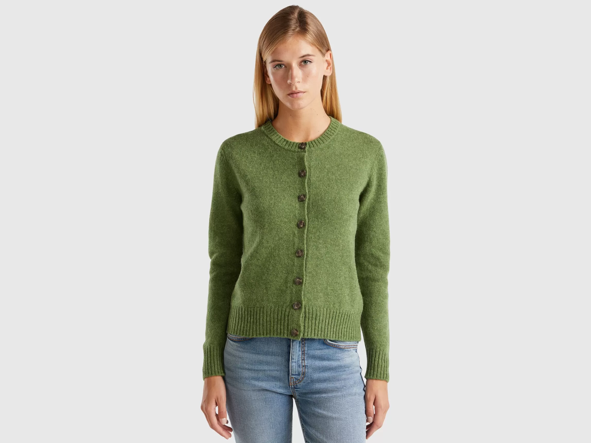 United Colors of Benetton Cardigan in pure Shetland wool