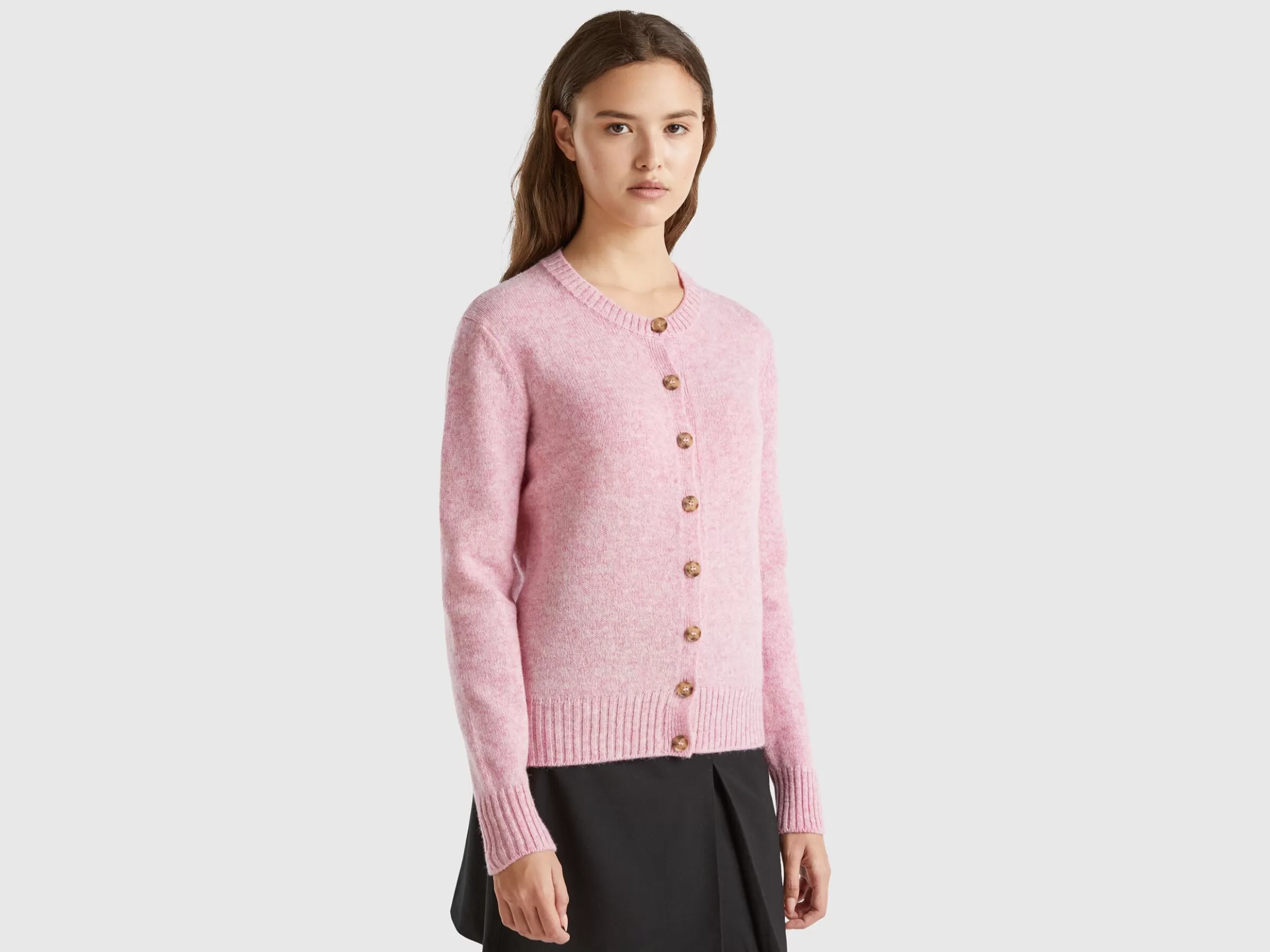 United Colors of Benetton Cardigan in pure Shetland wool