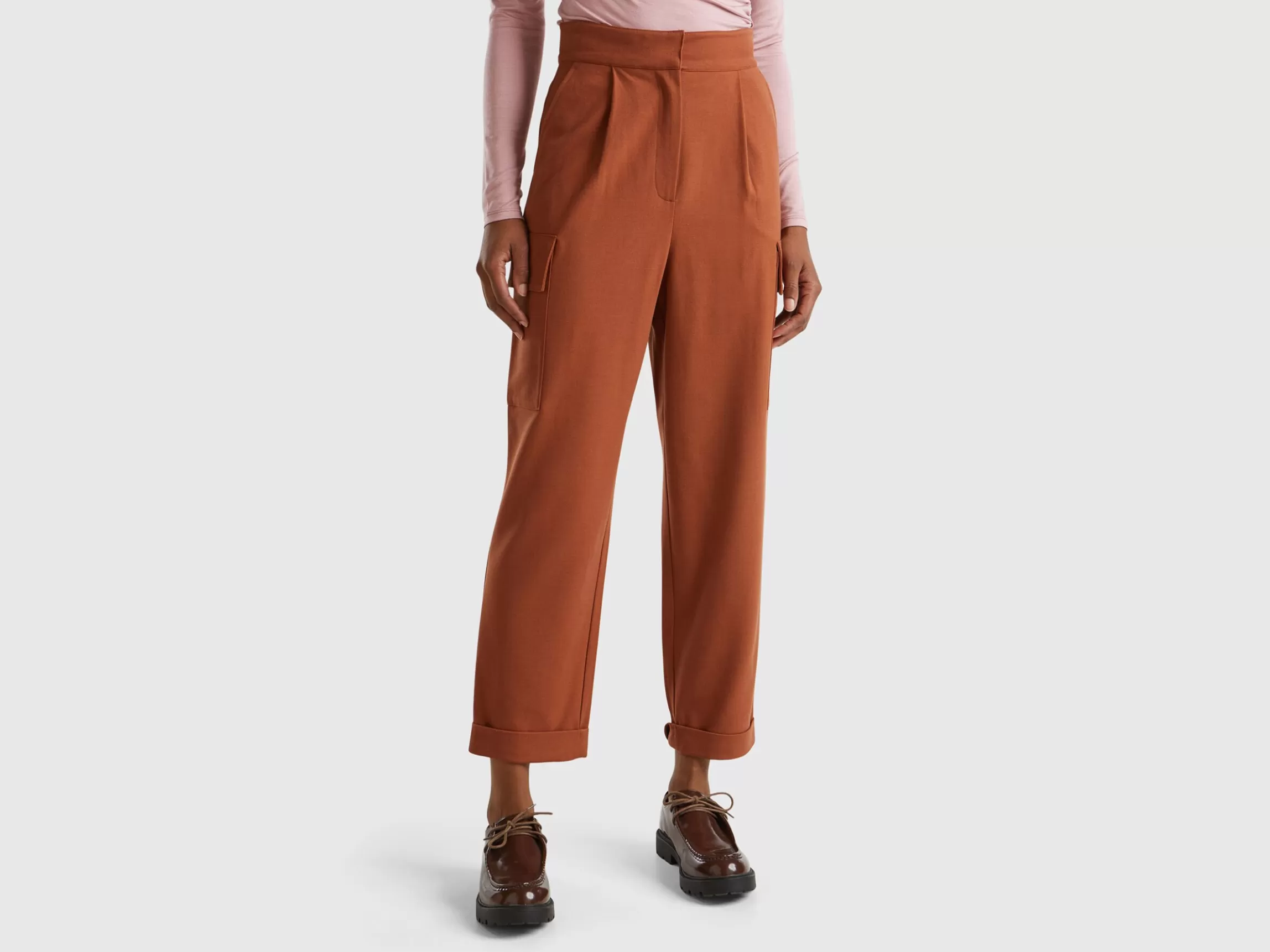 United Colors of Benetton Cargo trousers in viscose blend