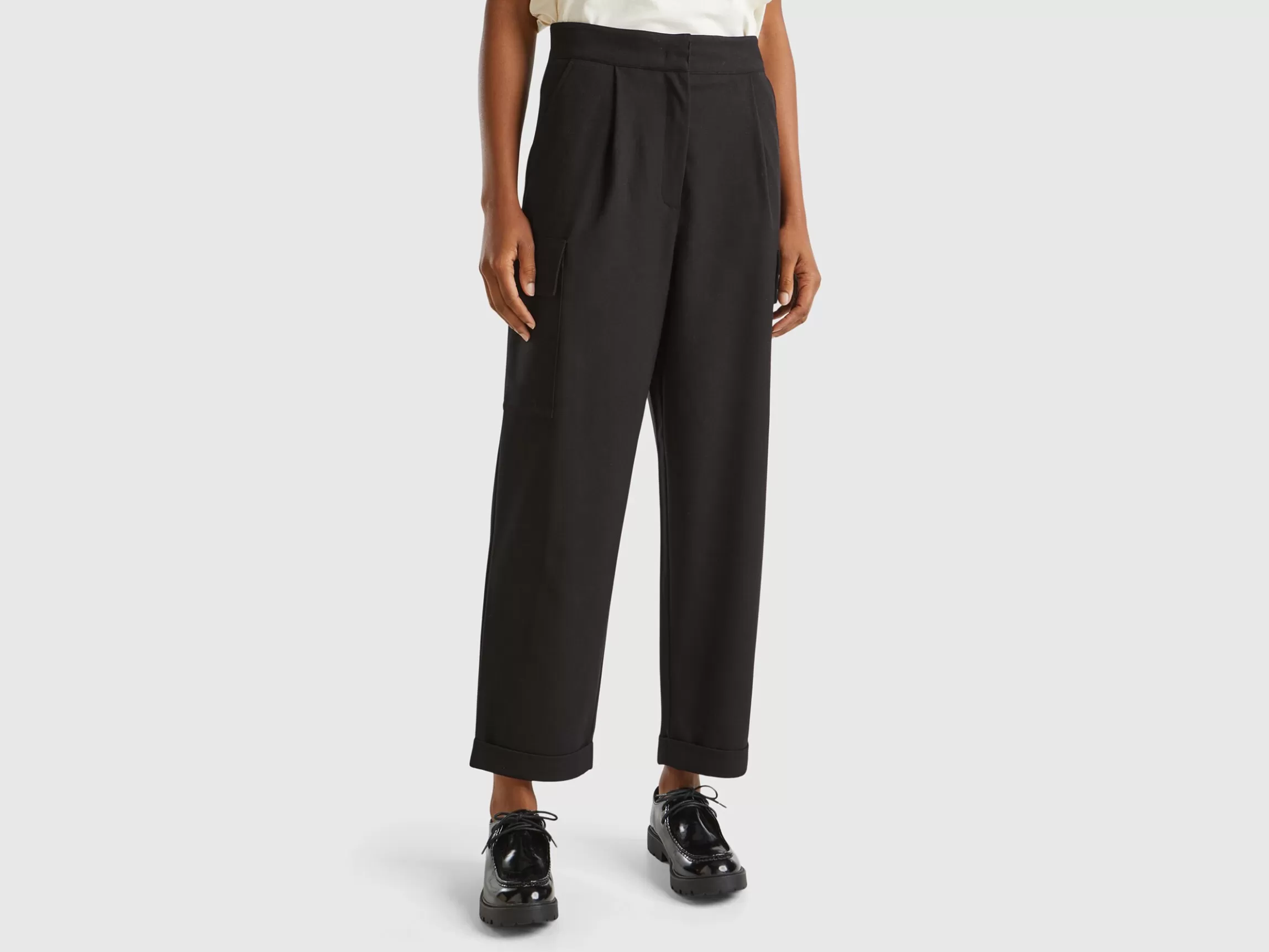 United Colors of Benetton Cargo trousers in viscose blend