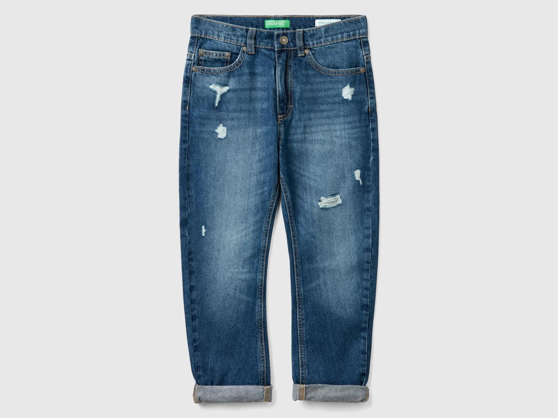 United Colors of Benetton Carrot fit jeans with tears