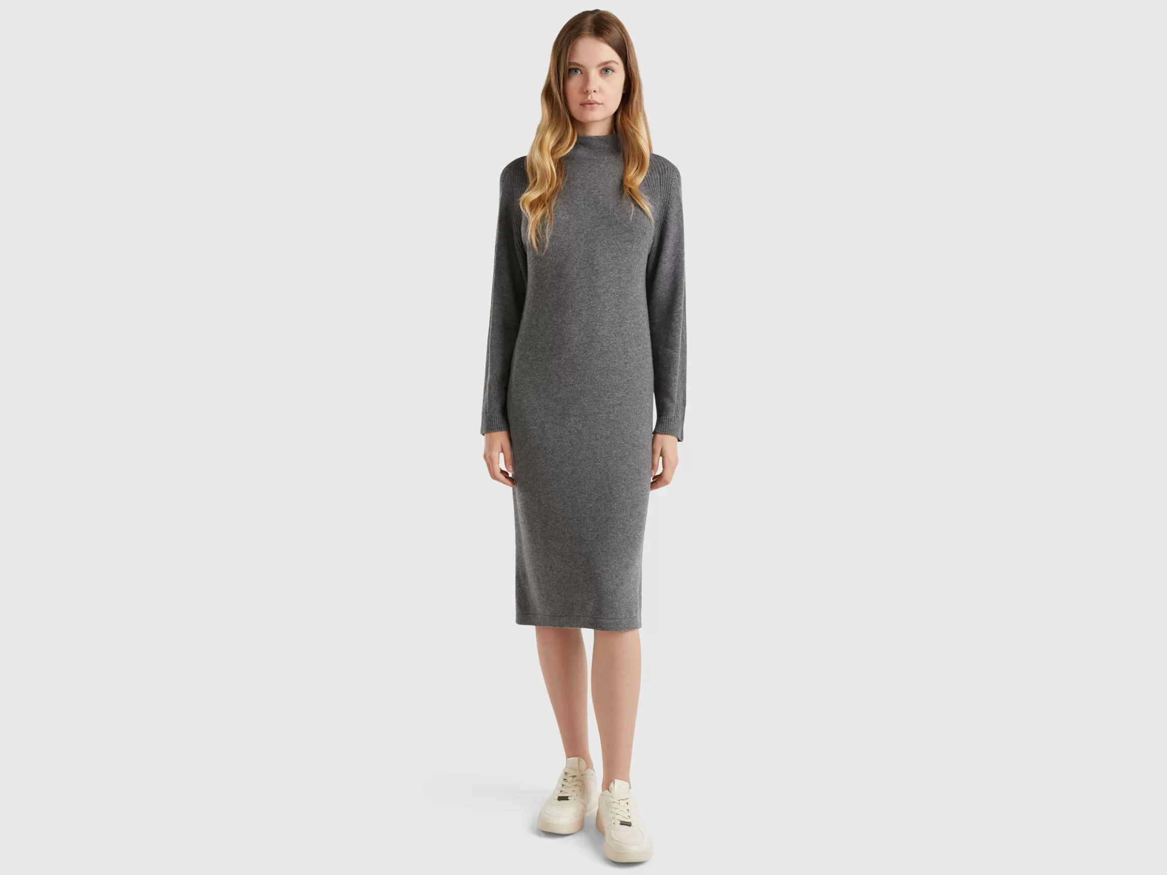 United Colors of Benetton Cashmere blend midi dress