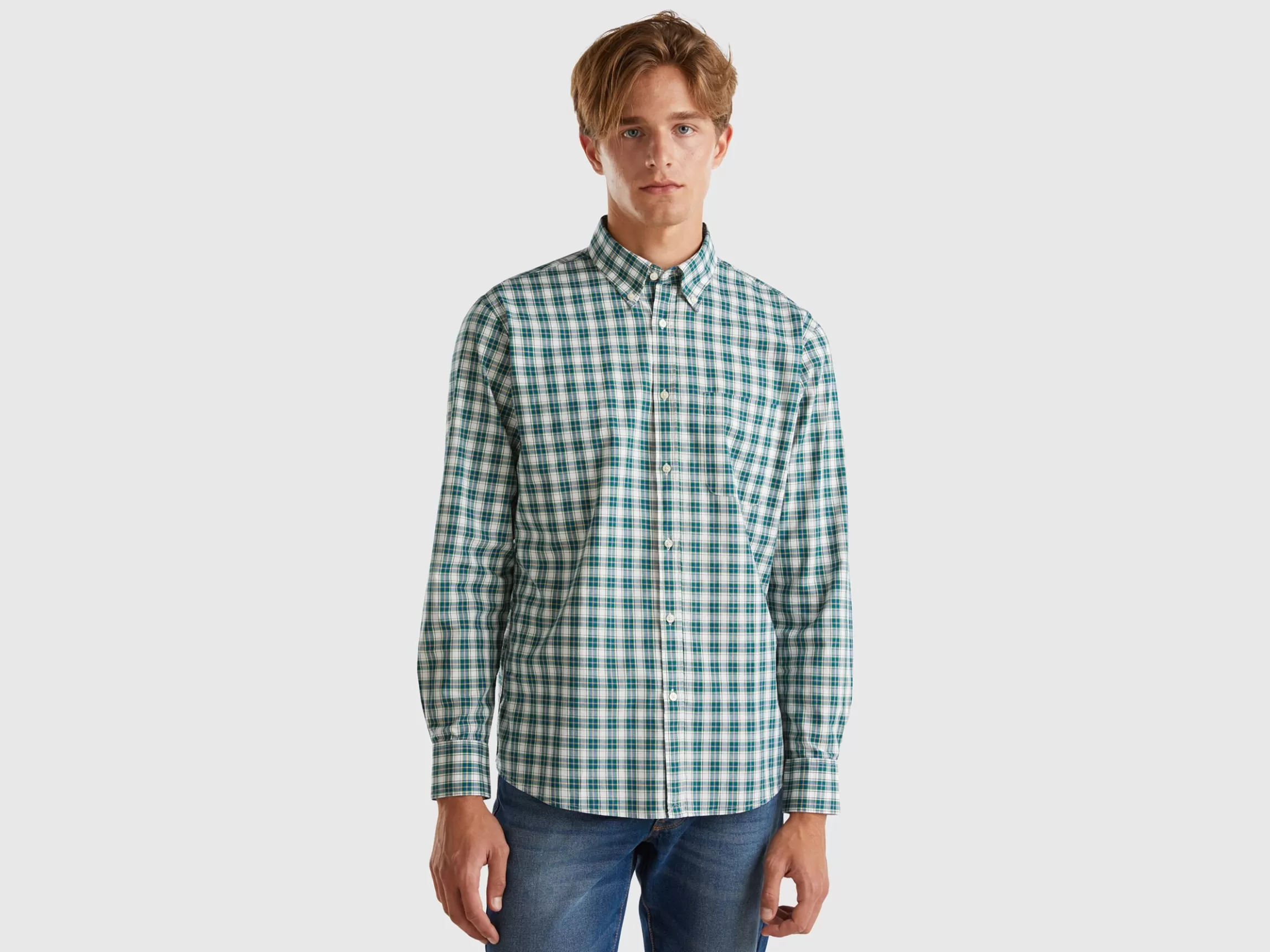 United Colors of Benetton Check button-down shirt