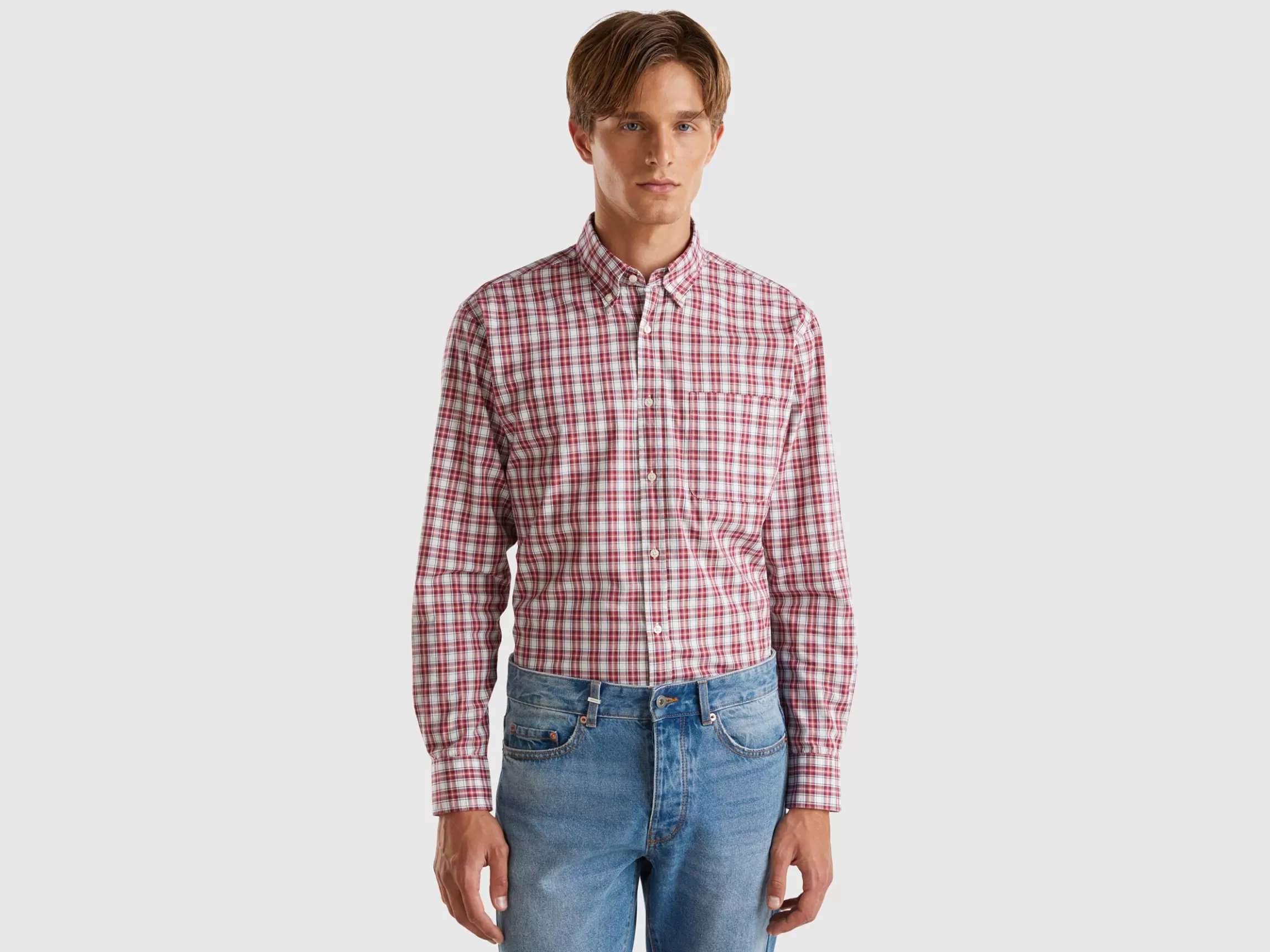 United Colors of Benetton Check button-down shirt